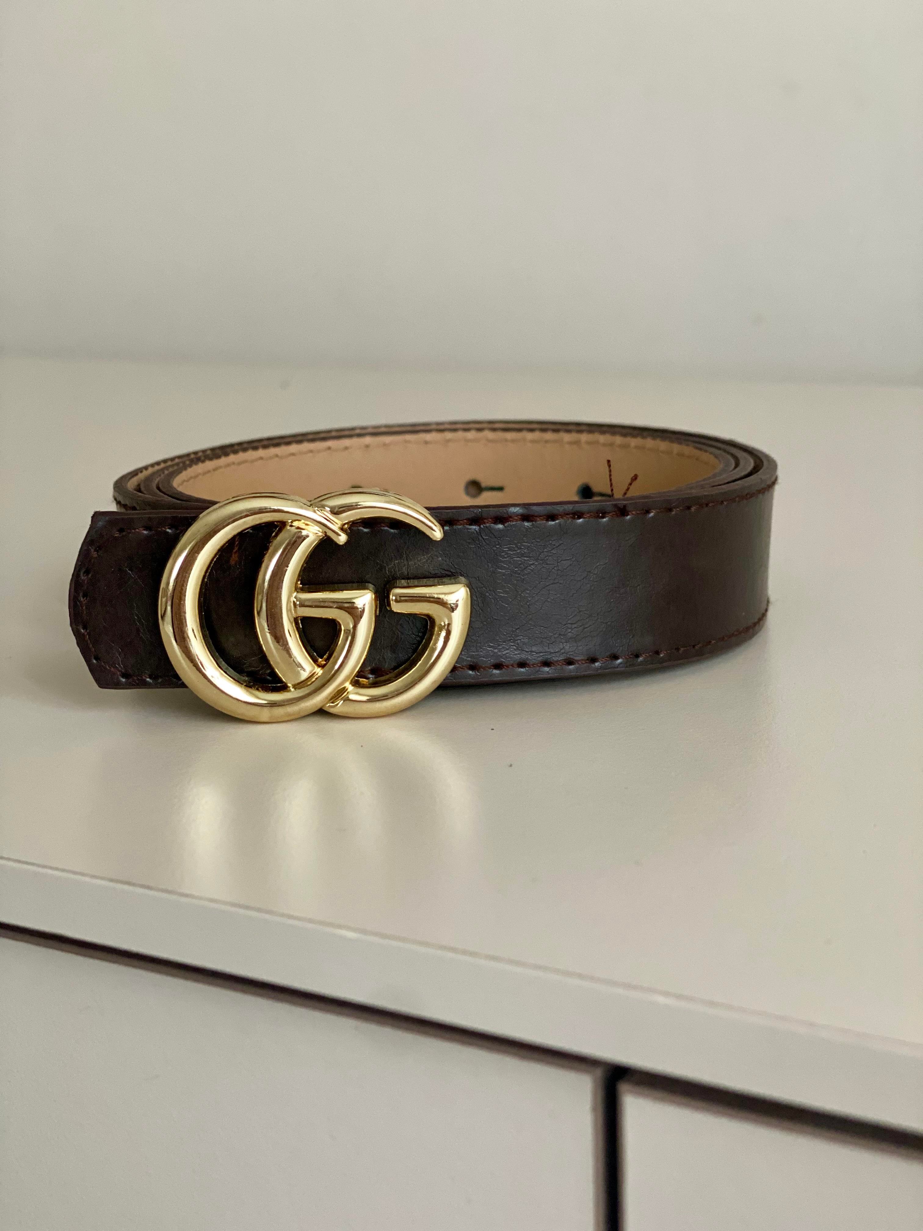 Acı Kahve GG Gold Tokalı Kemer