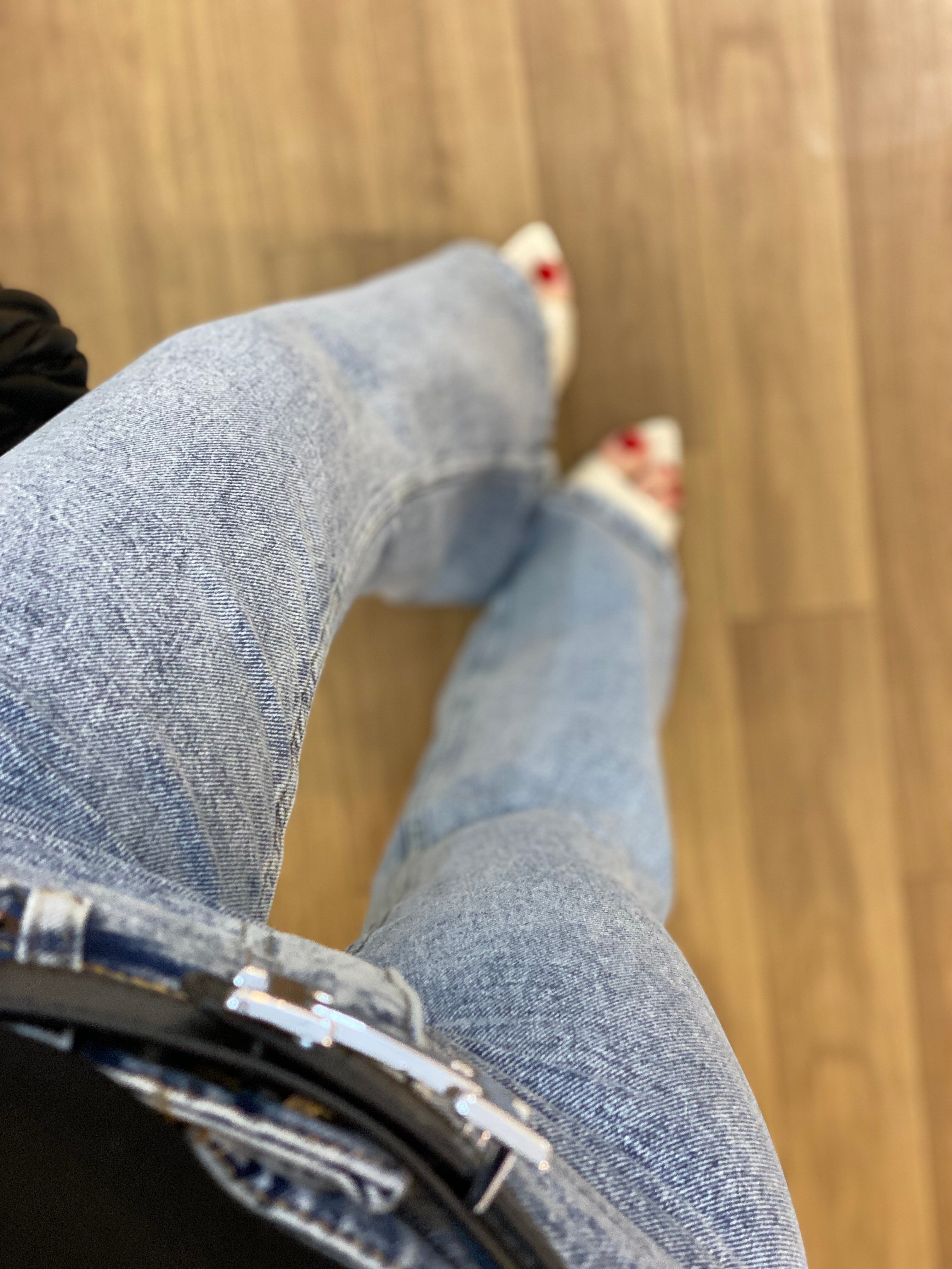 Açık Mavi İspanyol Jean