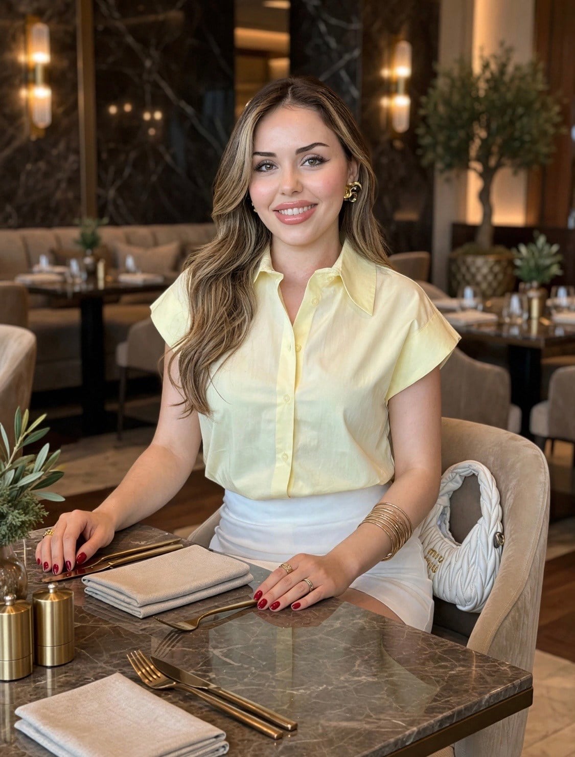 Açık Sarı Poplin Gömlek 