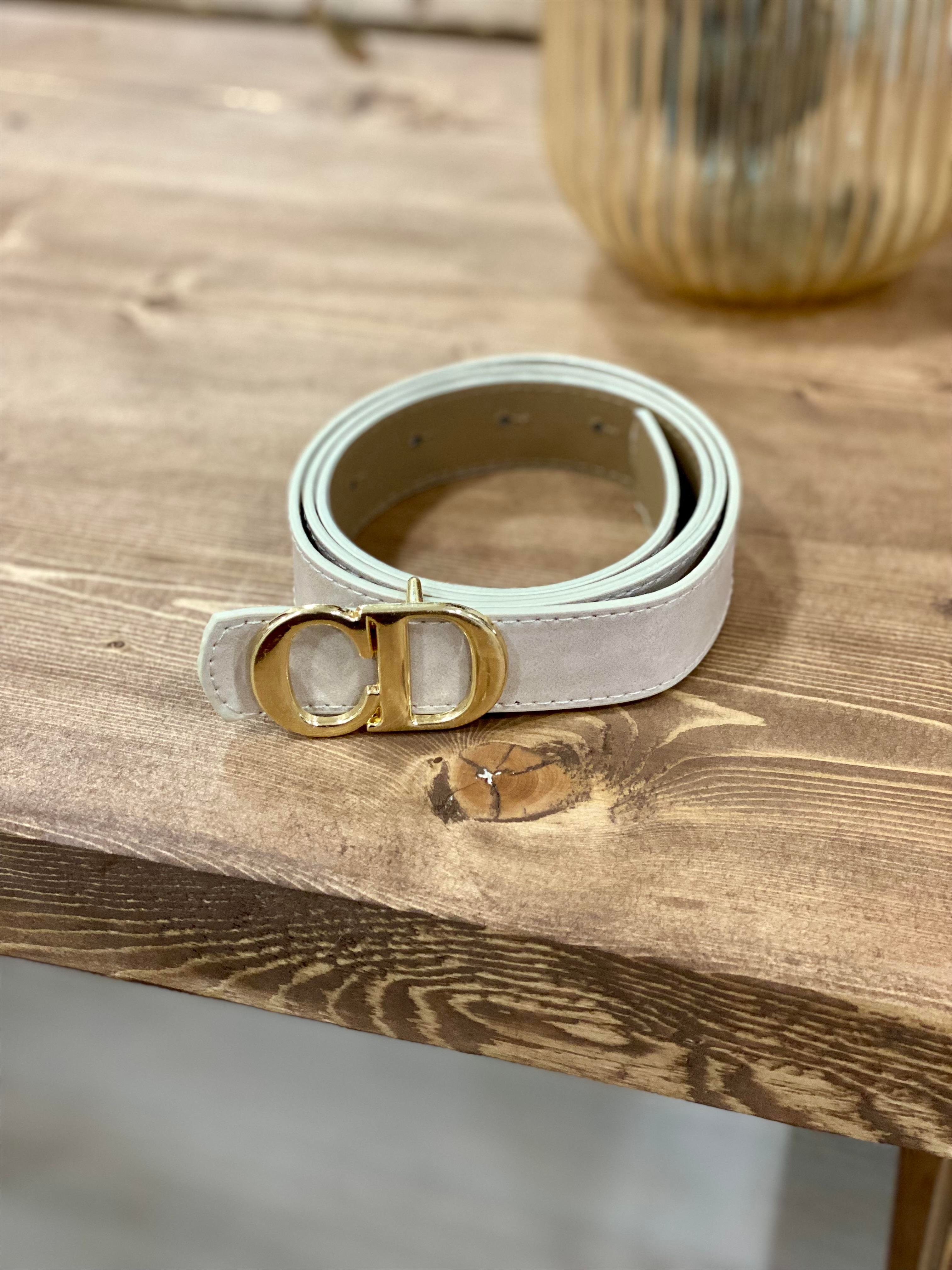 Bej CD Gold Tokalı Kemer