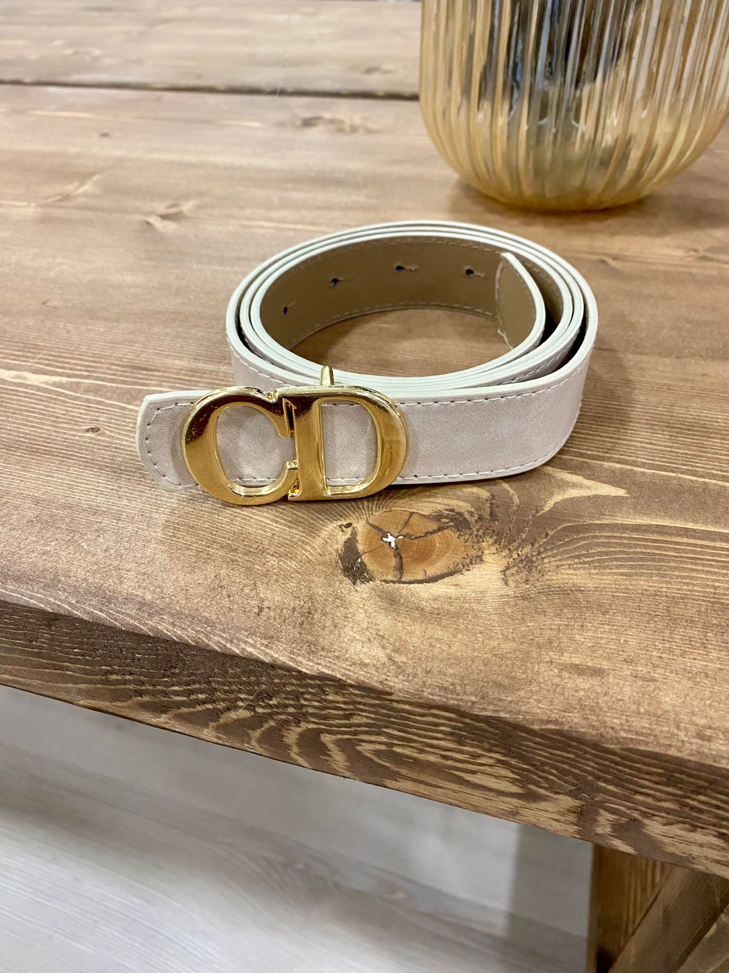 Bej CD Gold Tokalı Kemer