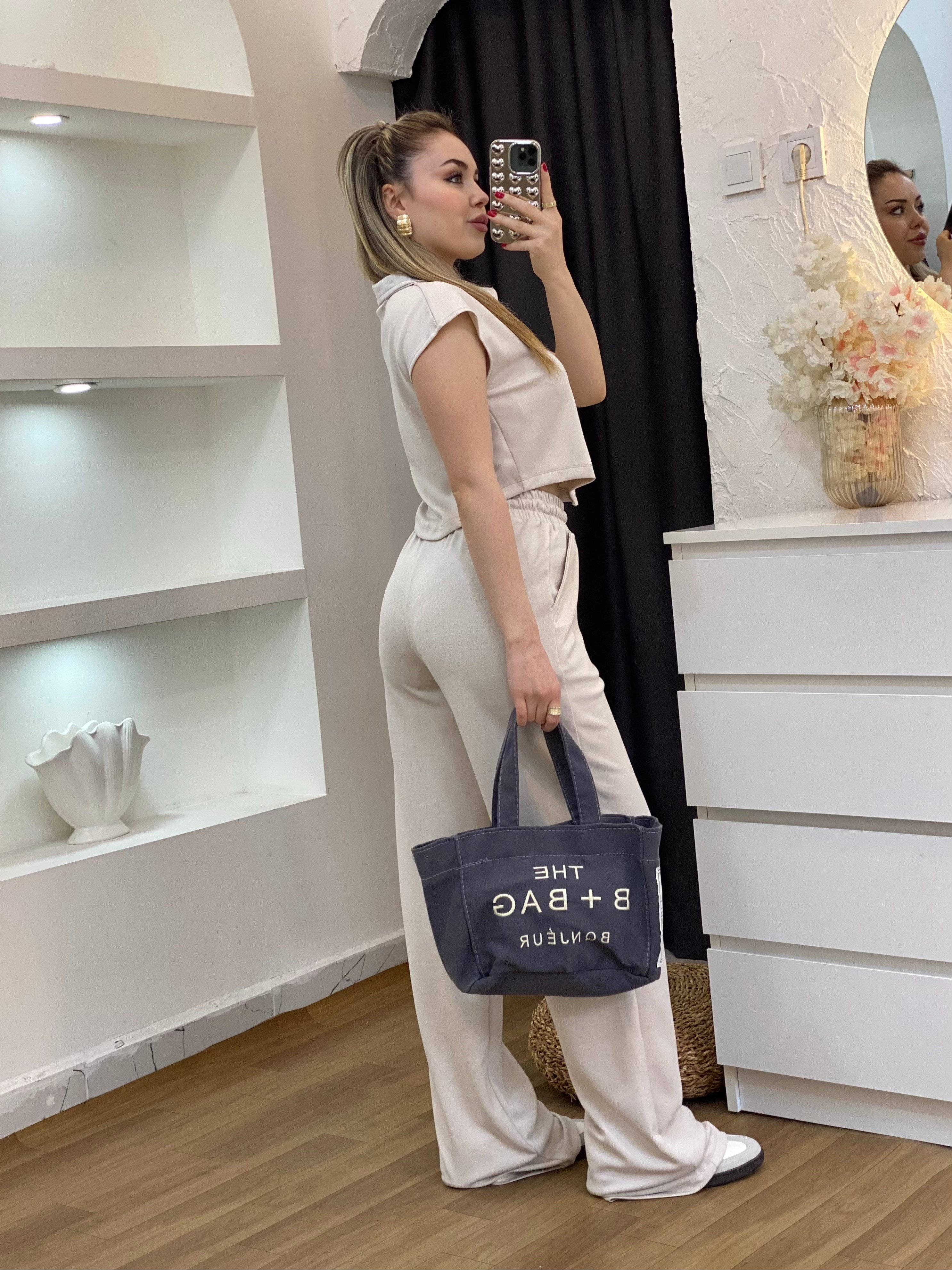 Bej Fermuarlı Model Modal Takım