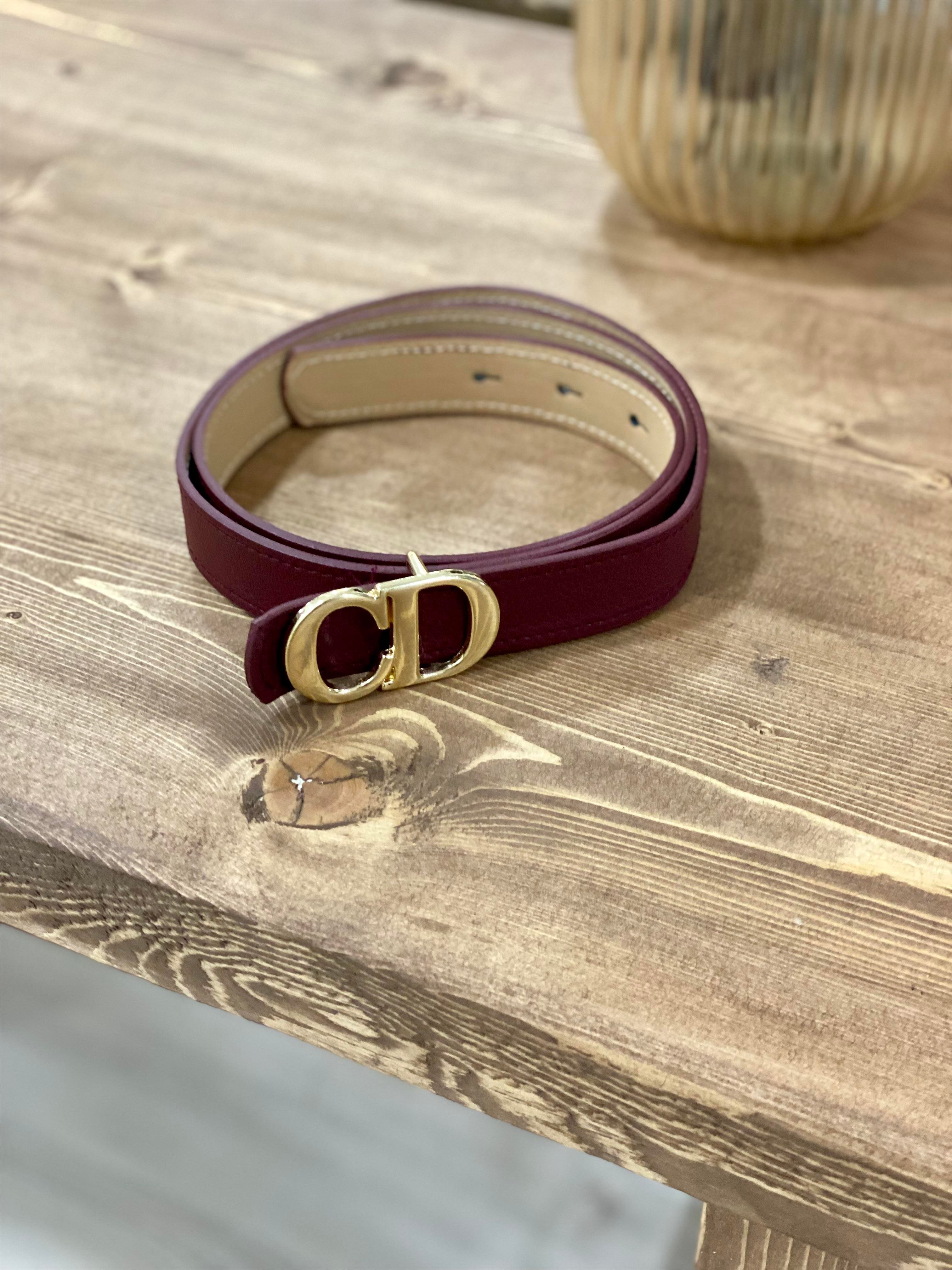 Bordo CD Gold Tokalı Kemer