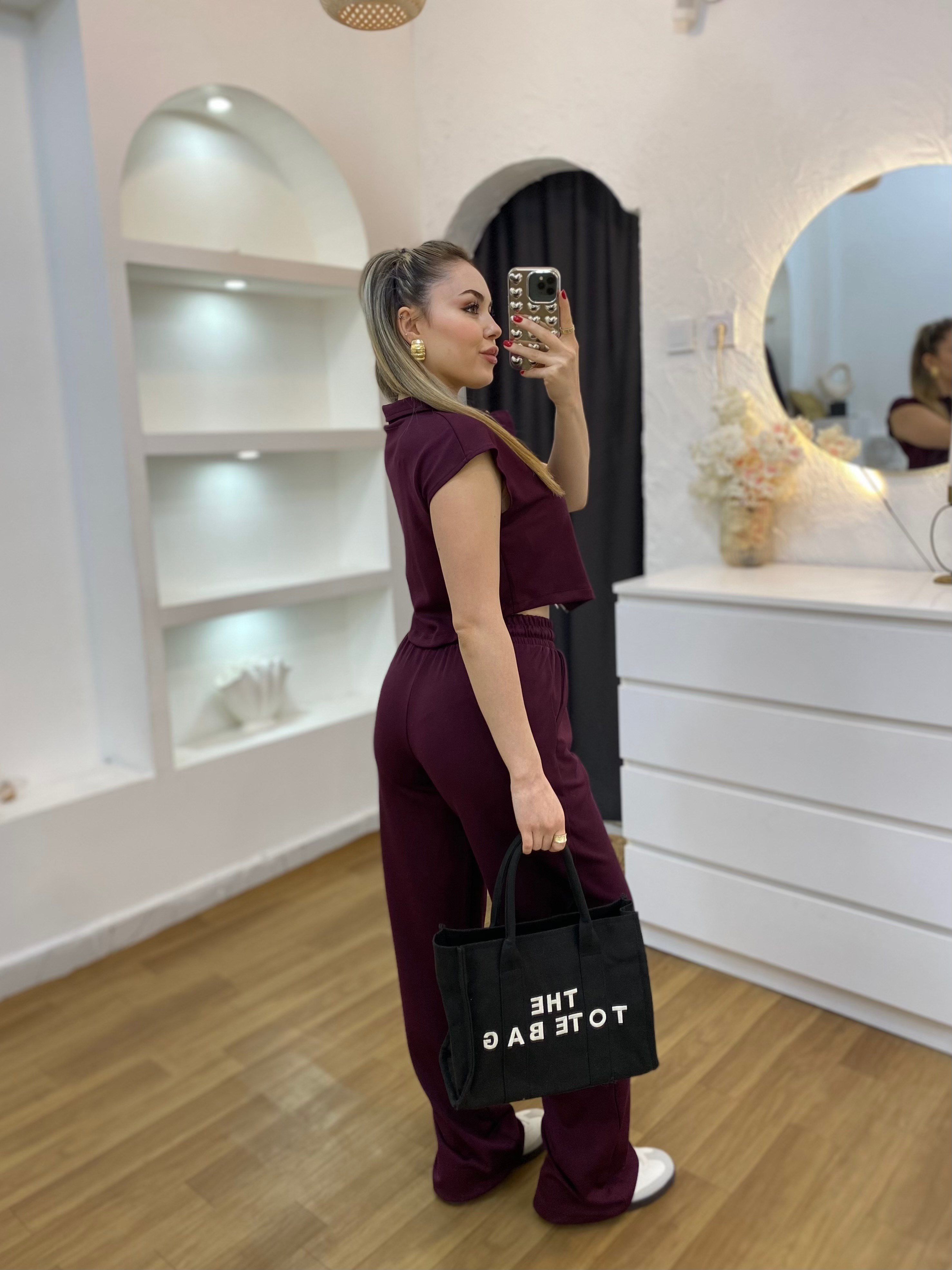 Bordo Fermuarlı Model Modal Takım