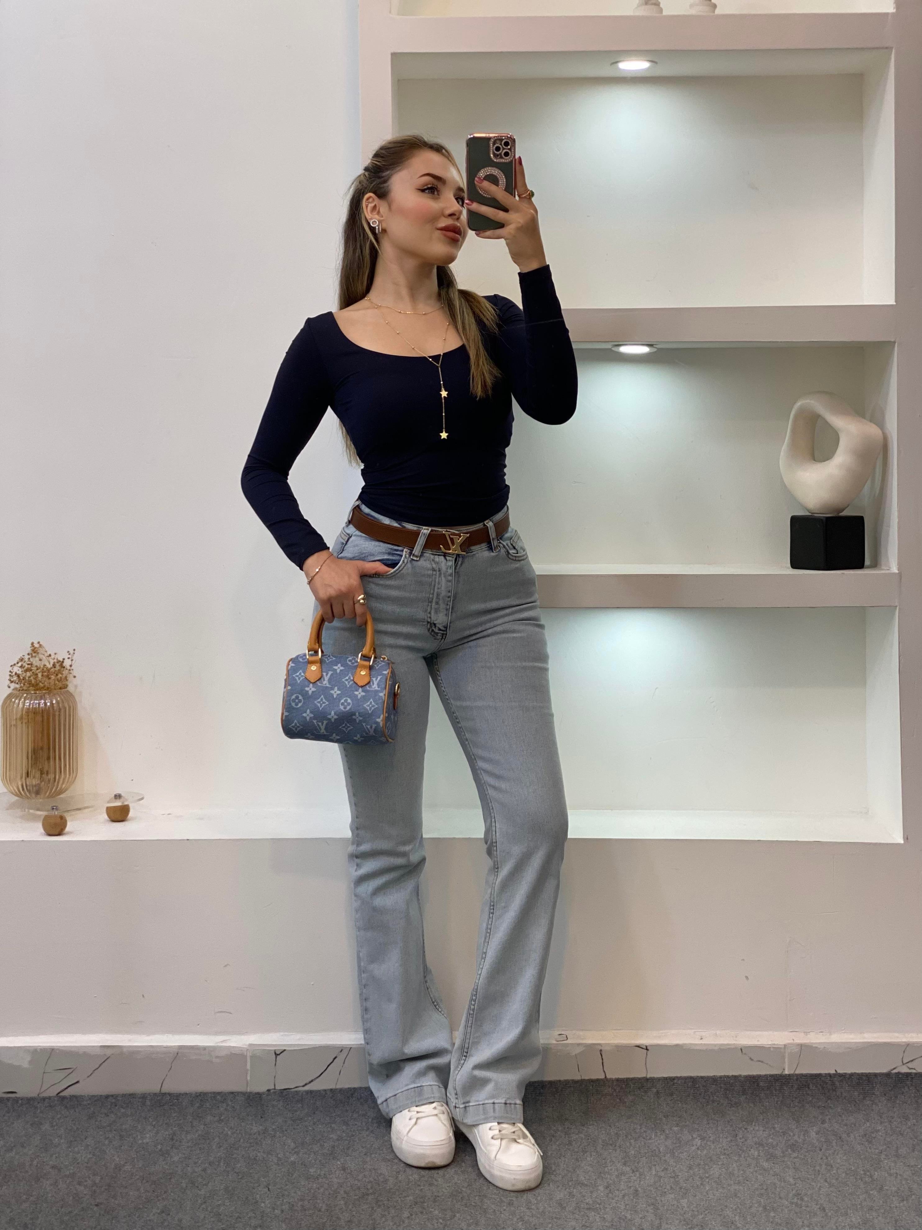 Buz Mavi İspanyol Jean