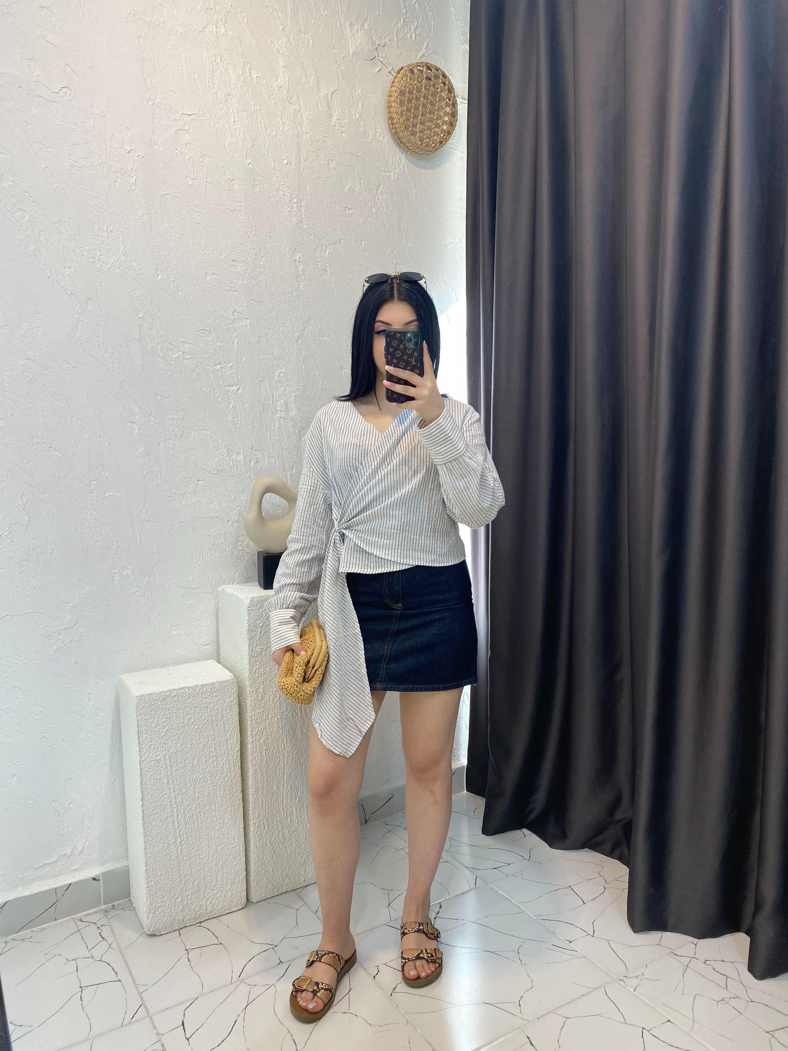 FLW Marka Bağlamalı Model Gömlek 