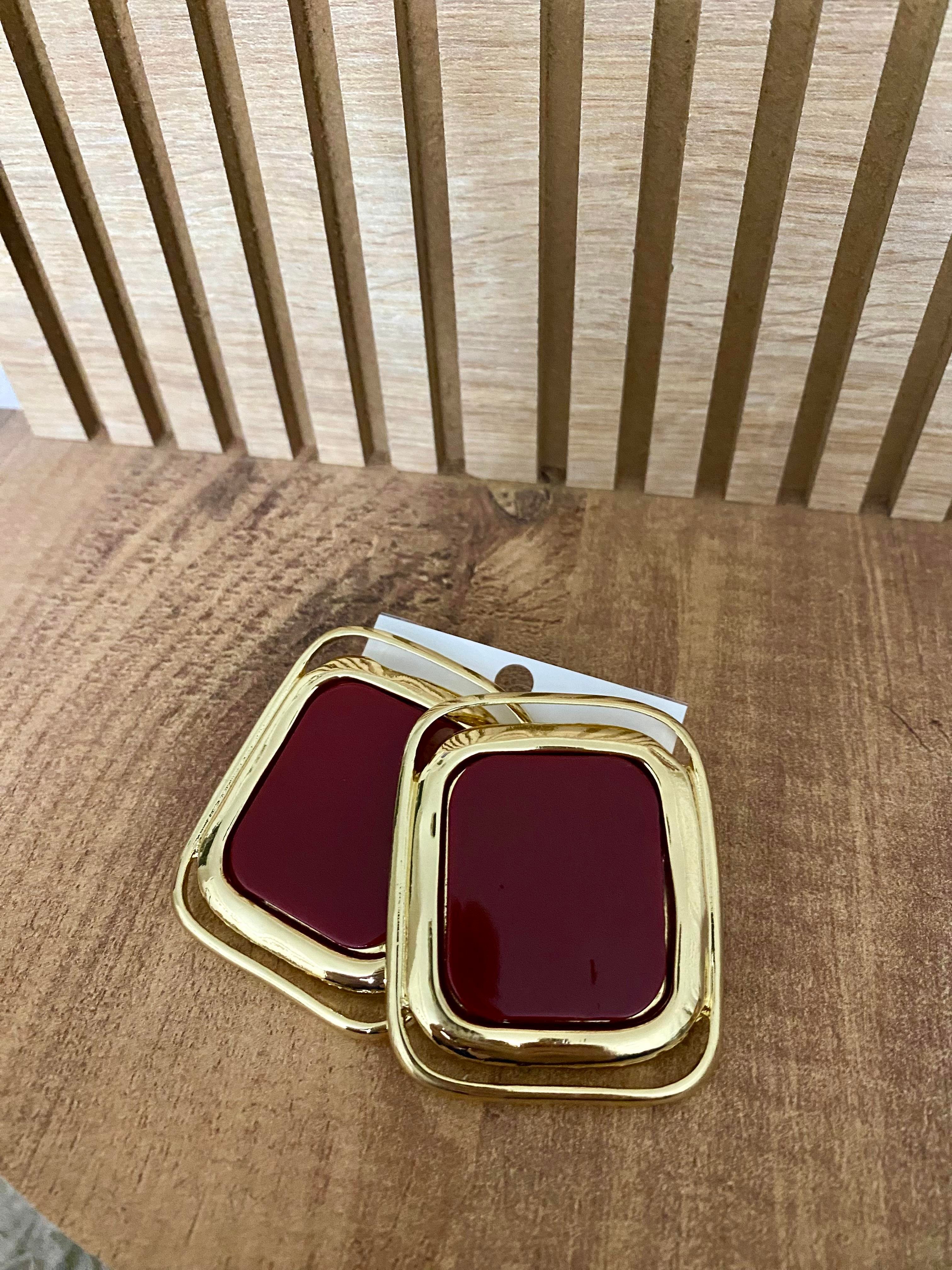 Gold Bordo Marka Model Küpe
