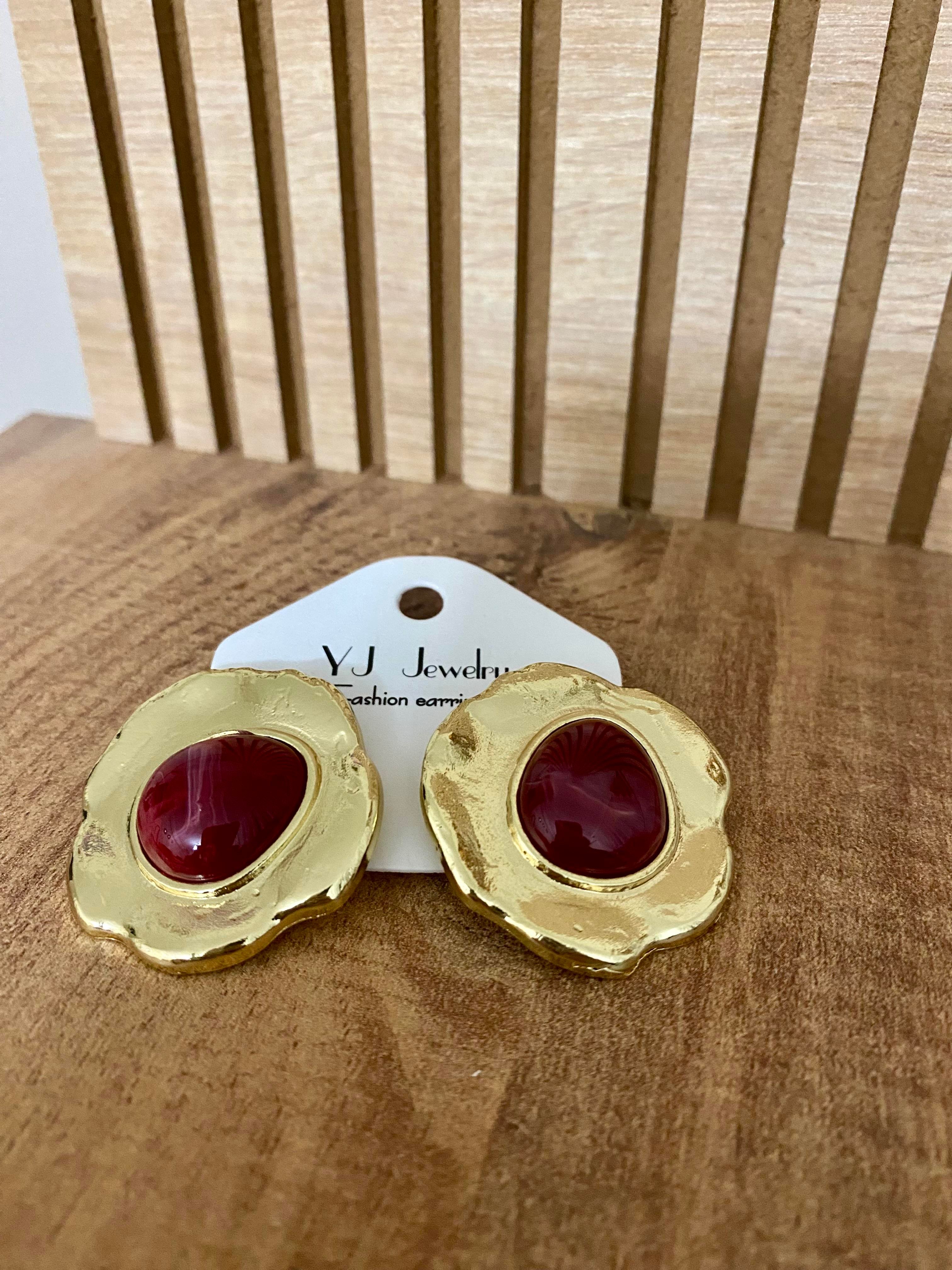 Gold Bordo Marka Model Küpe