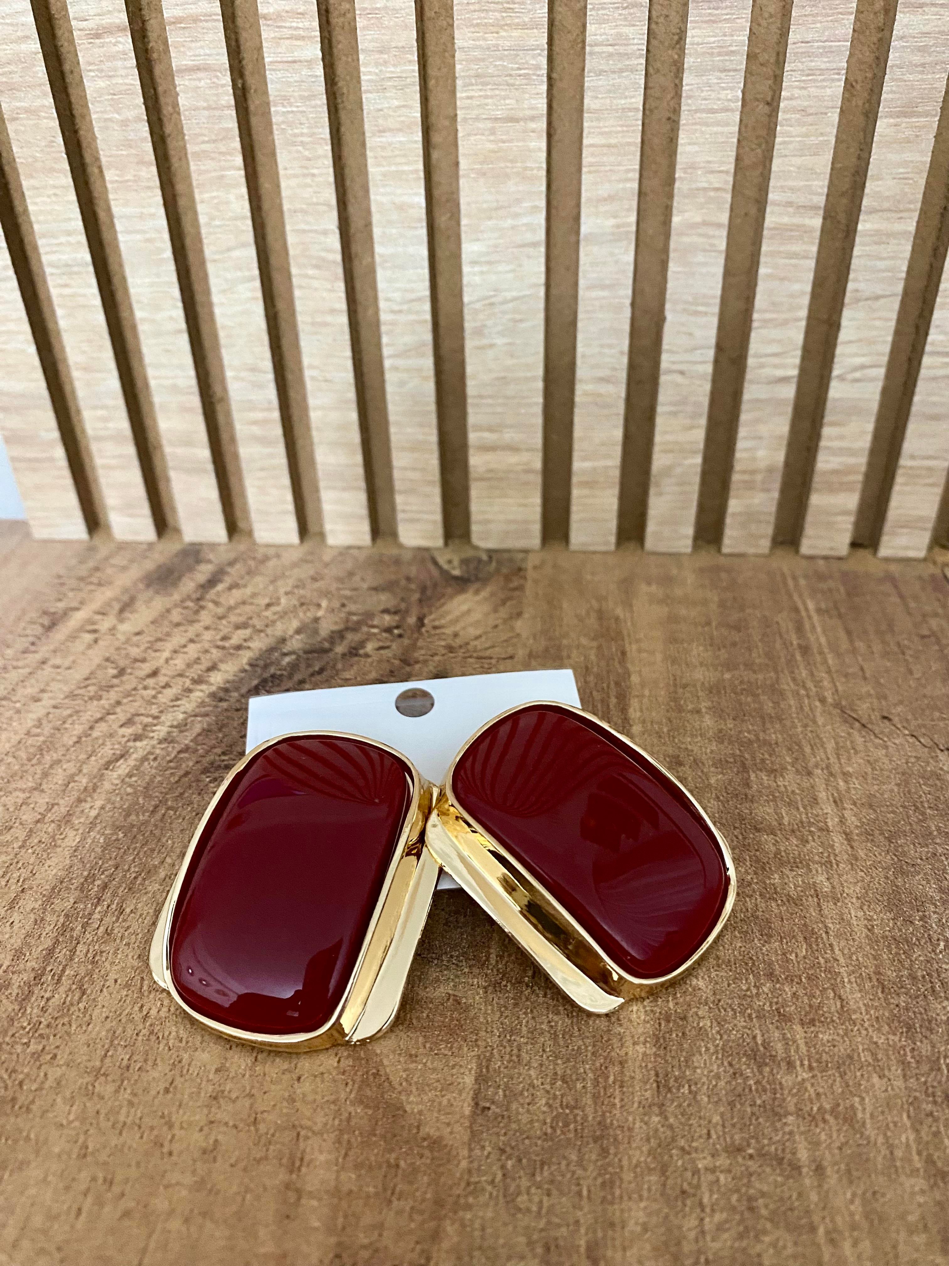 Gold Bordo Marka Model Küpe