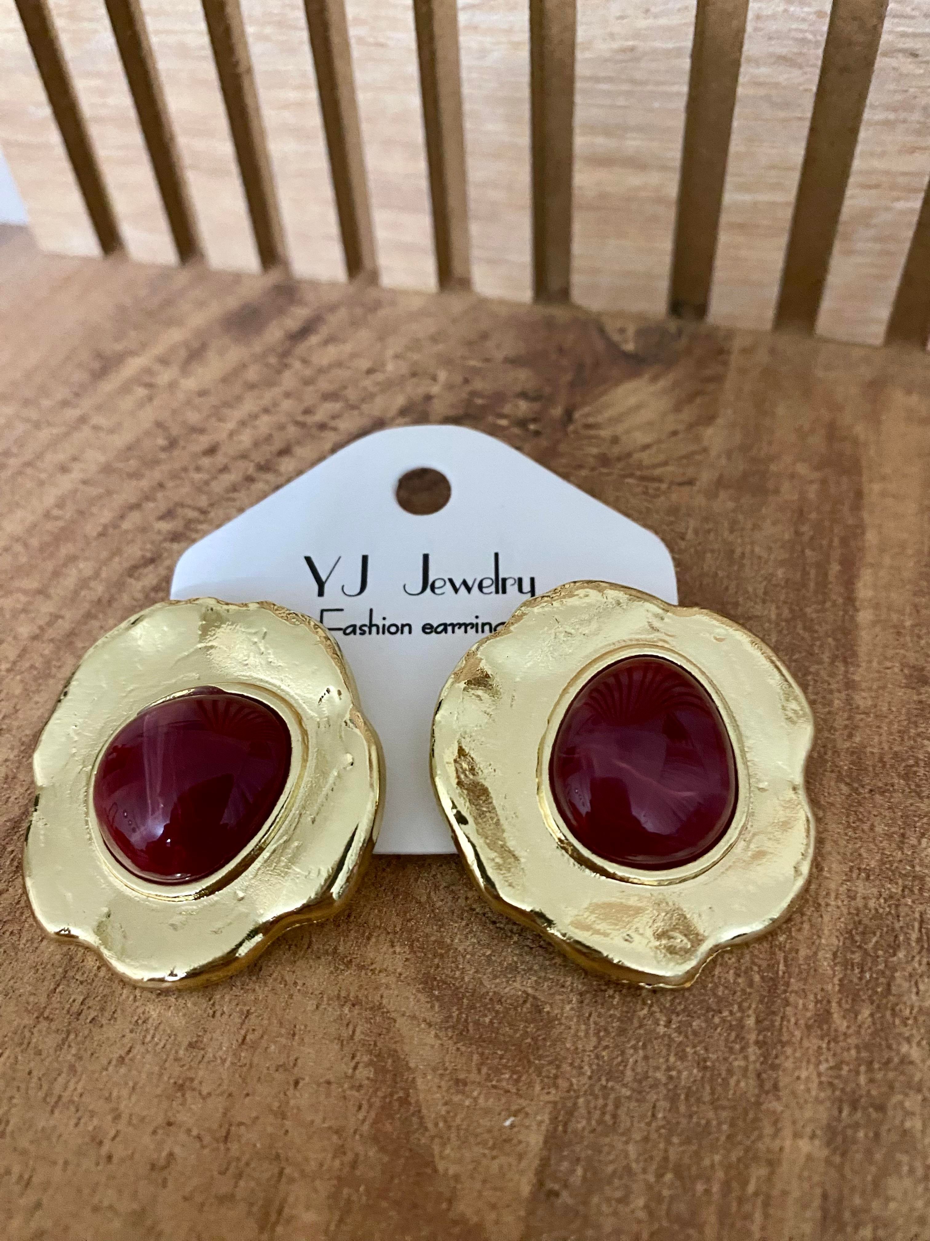 Gold Bordo Marka Model Küpe