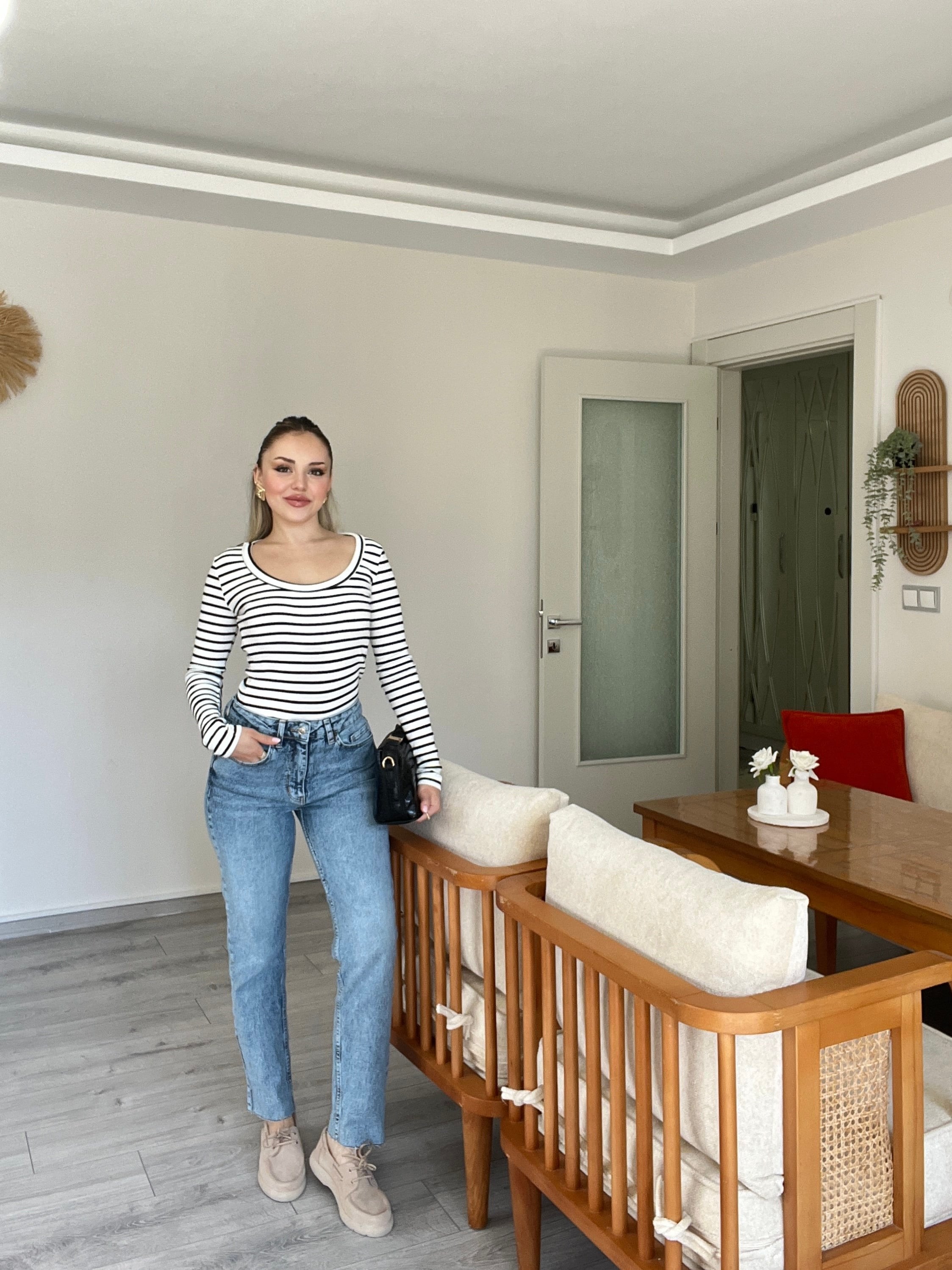 Kar Yıkama Yüksek Bel Boyfit Jean