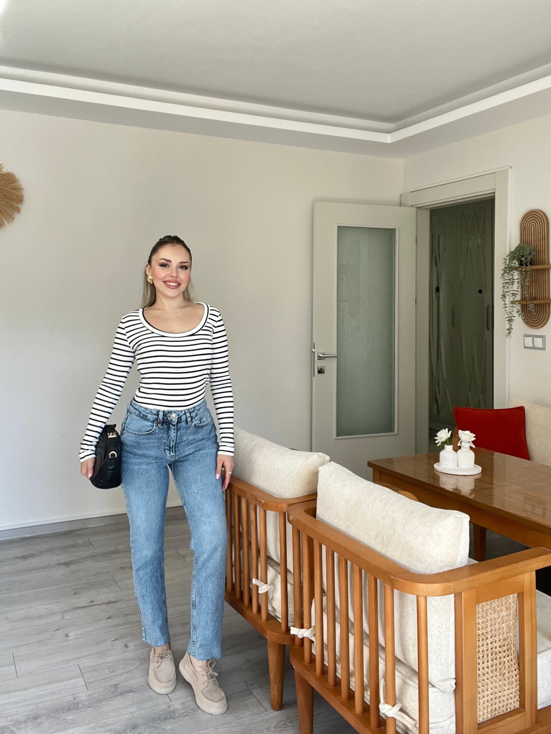 Kar Yıkama Yüksek Bel Boyfit Jean