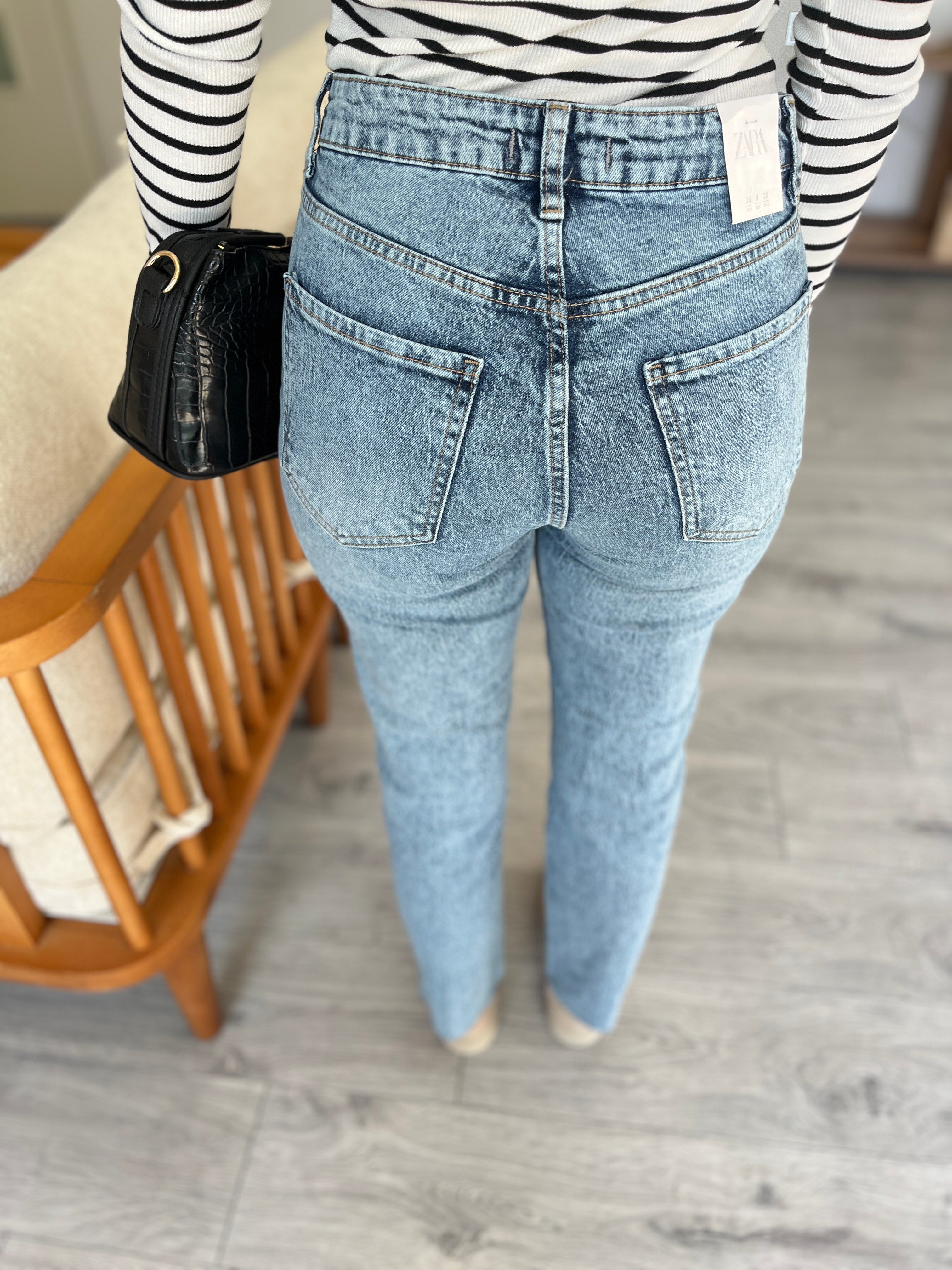 Kar Yıkama Yüksek Bel Boyfit Jean