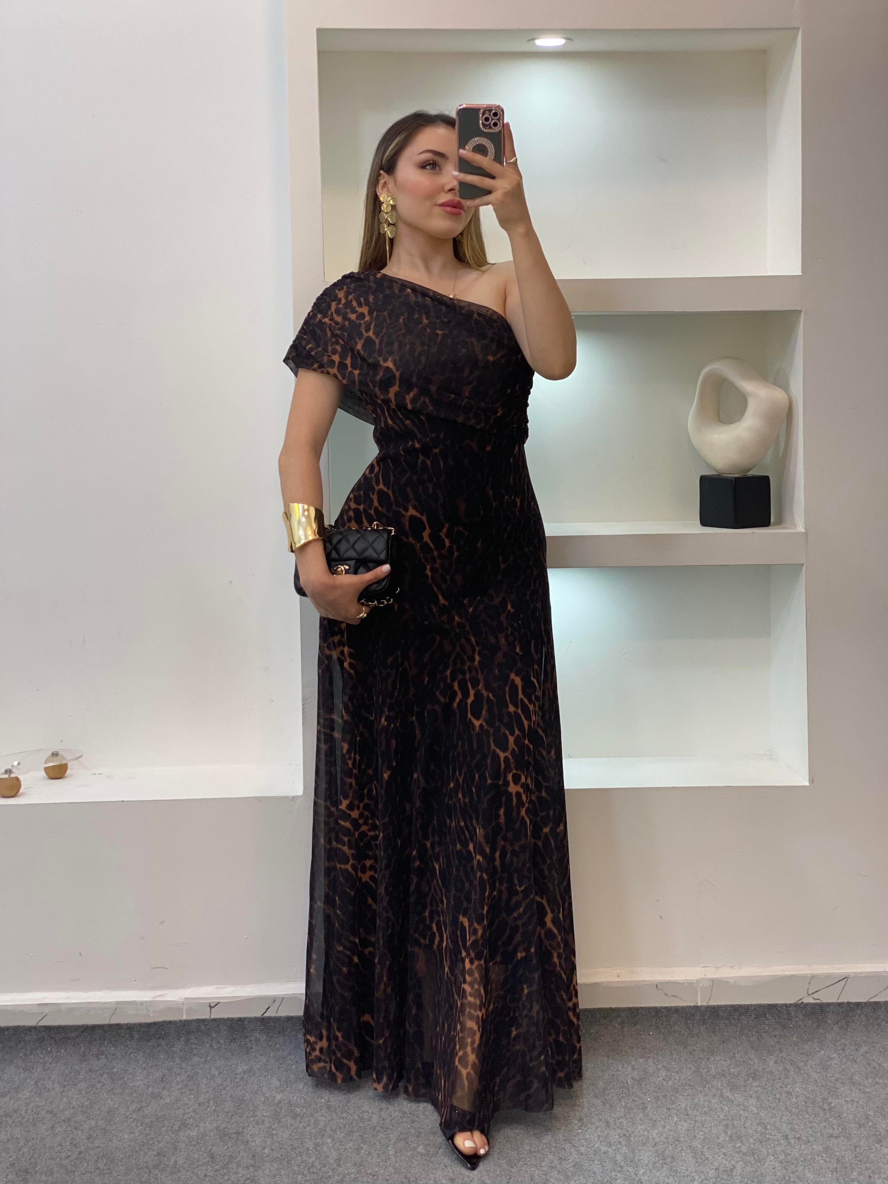 Leo Desen Premium Kalite Maxi Elbise