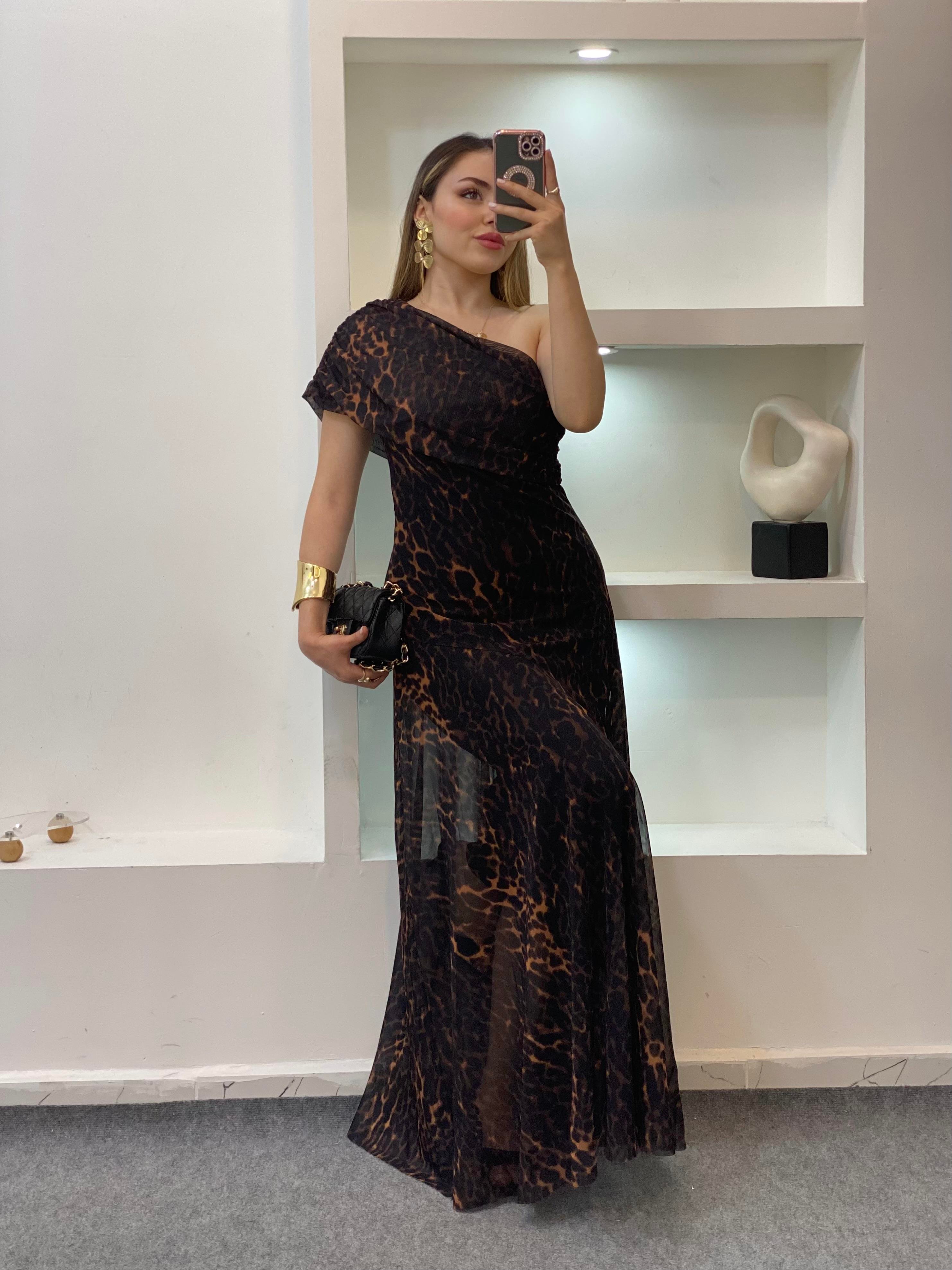 Leo Desen Premium Kalite Maxi Elbise