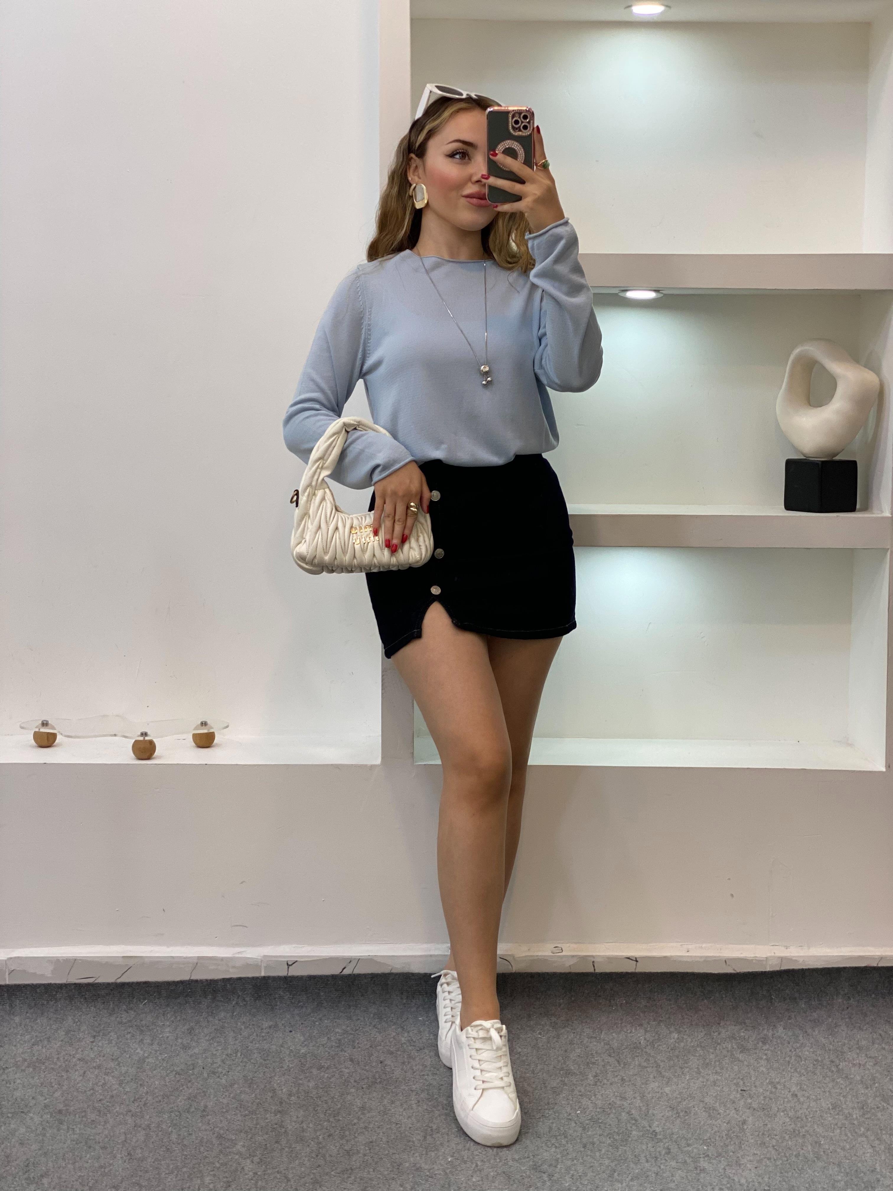 Q Marka Mavi Premium Kalite Triko