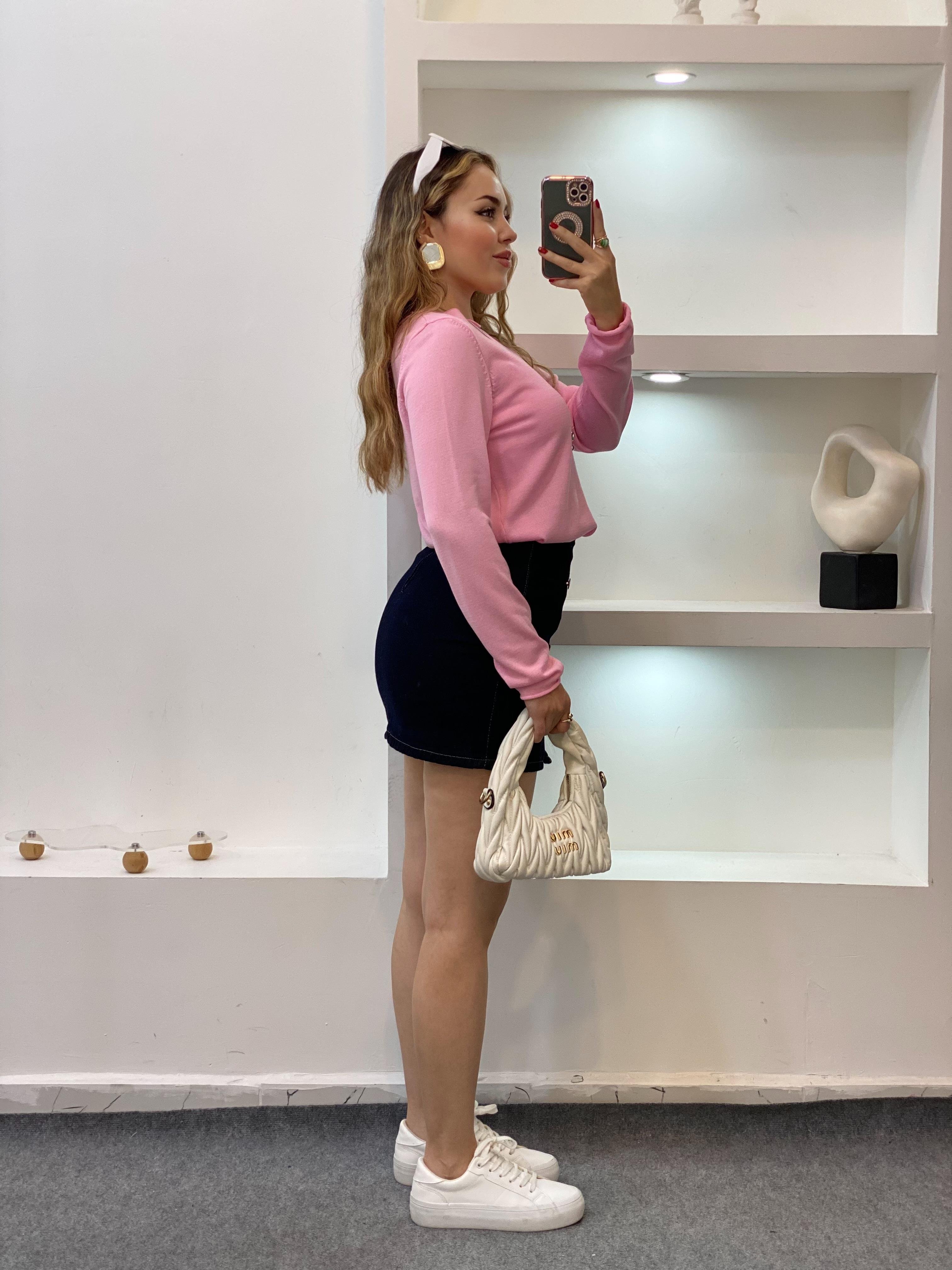 Q Marka Pembe Premium Kalite Triko
