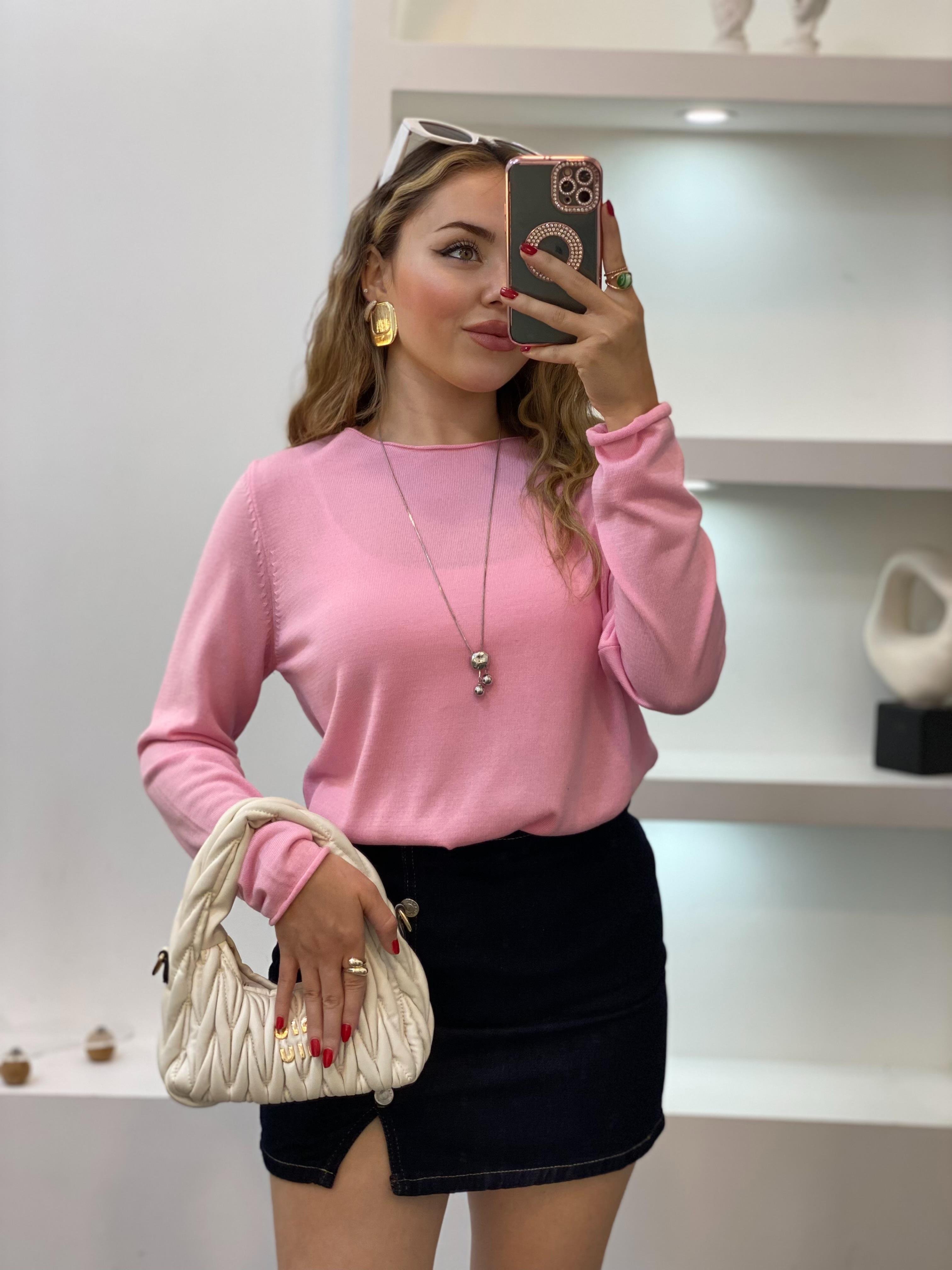 Q Marka Pembe Premium Kalite Triko