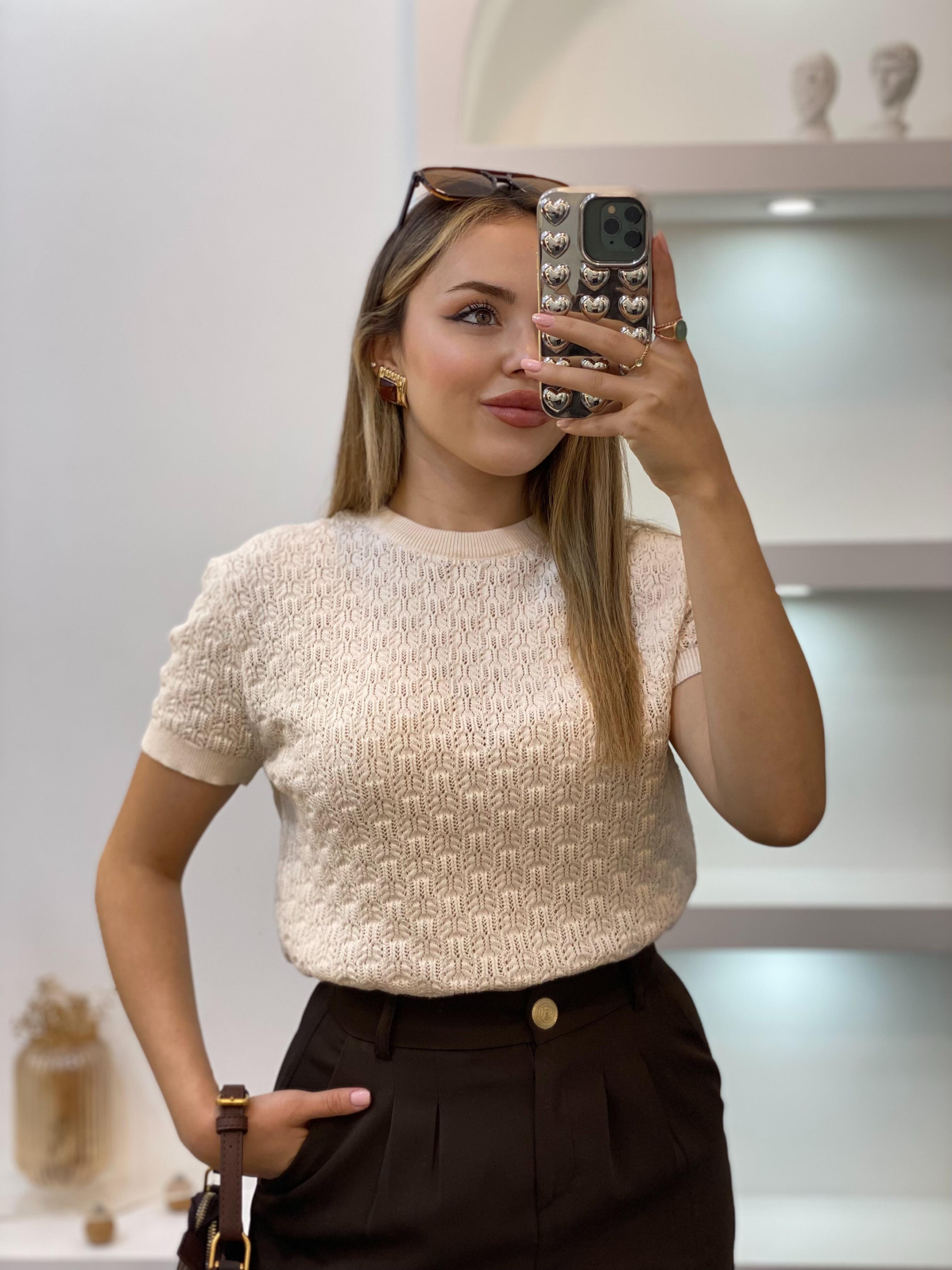 Q Marka Premium Ajurlu Triko Bluz