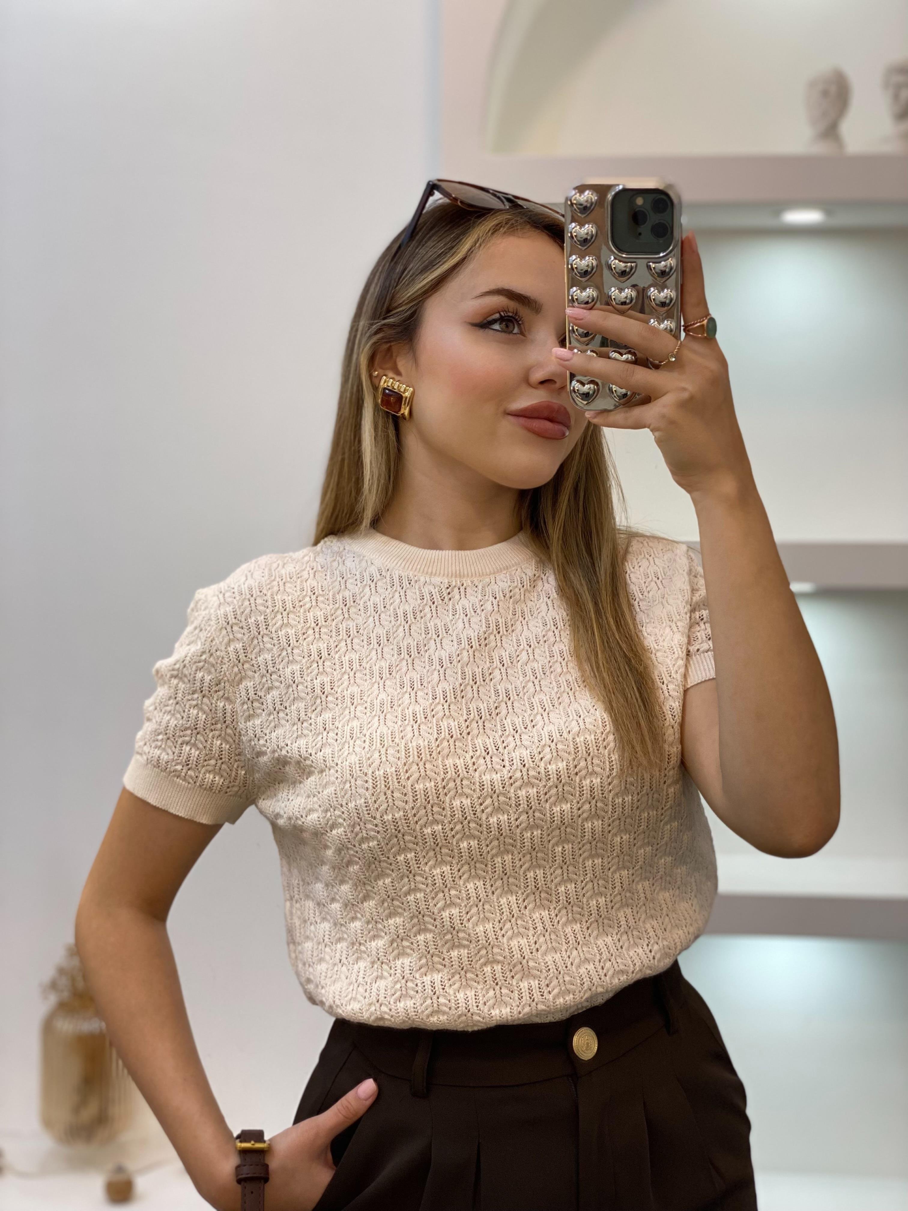 Q Marka Premium Ajurlu Triko Bluz