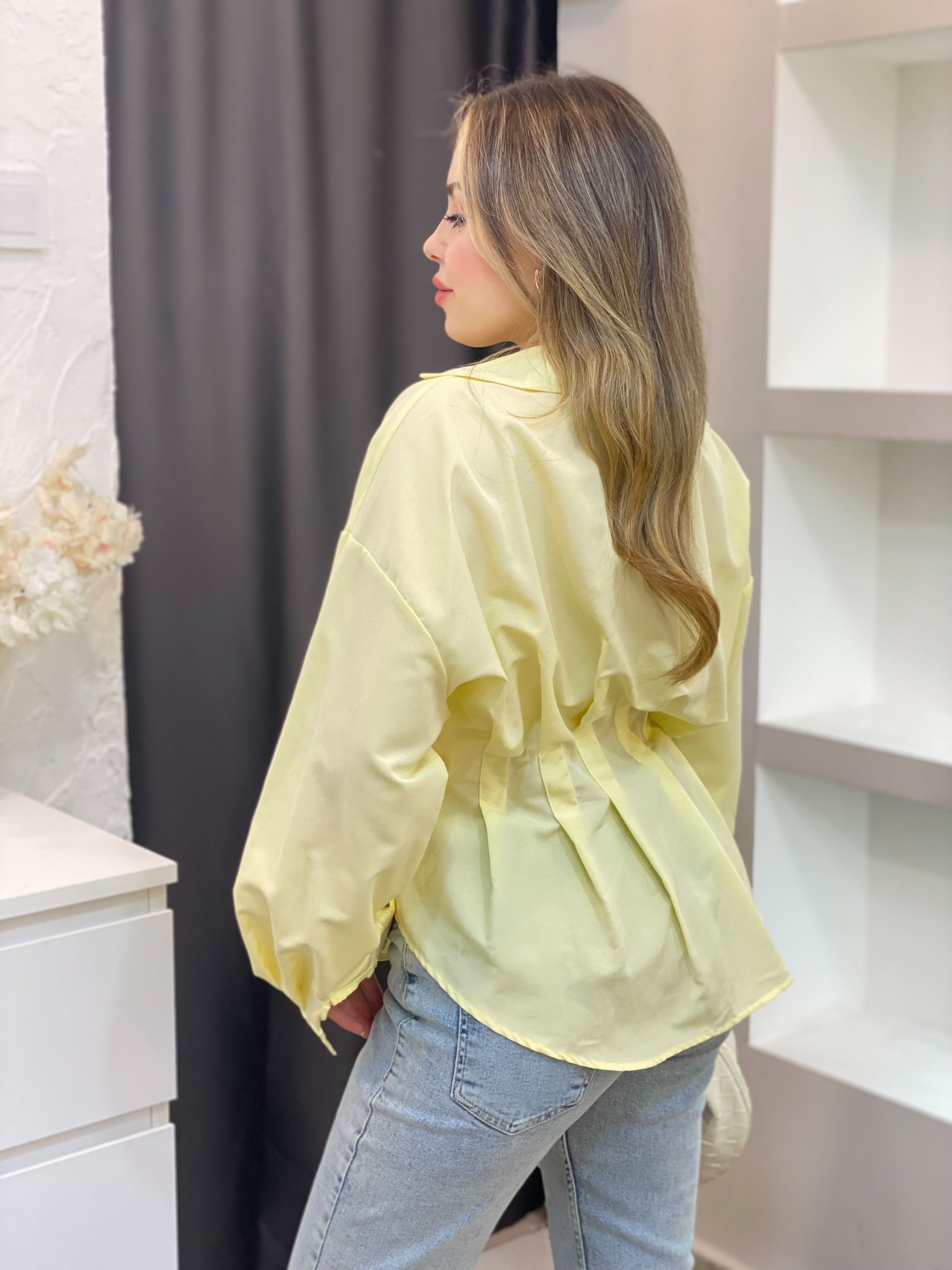 Sarı Piliseli Model Gömlek 