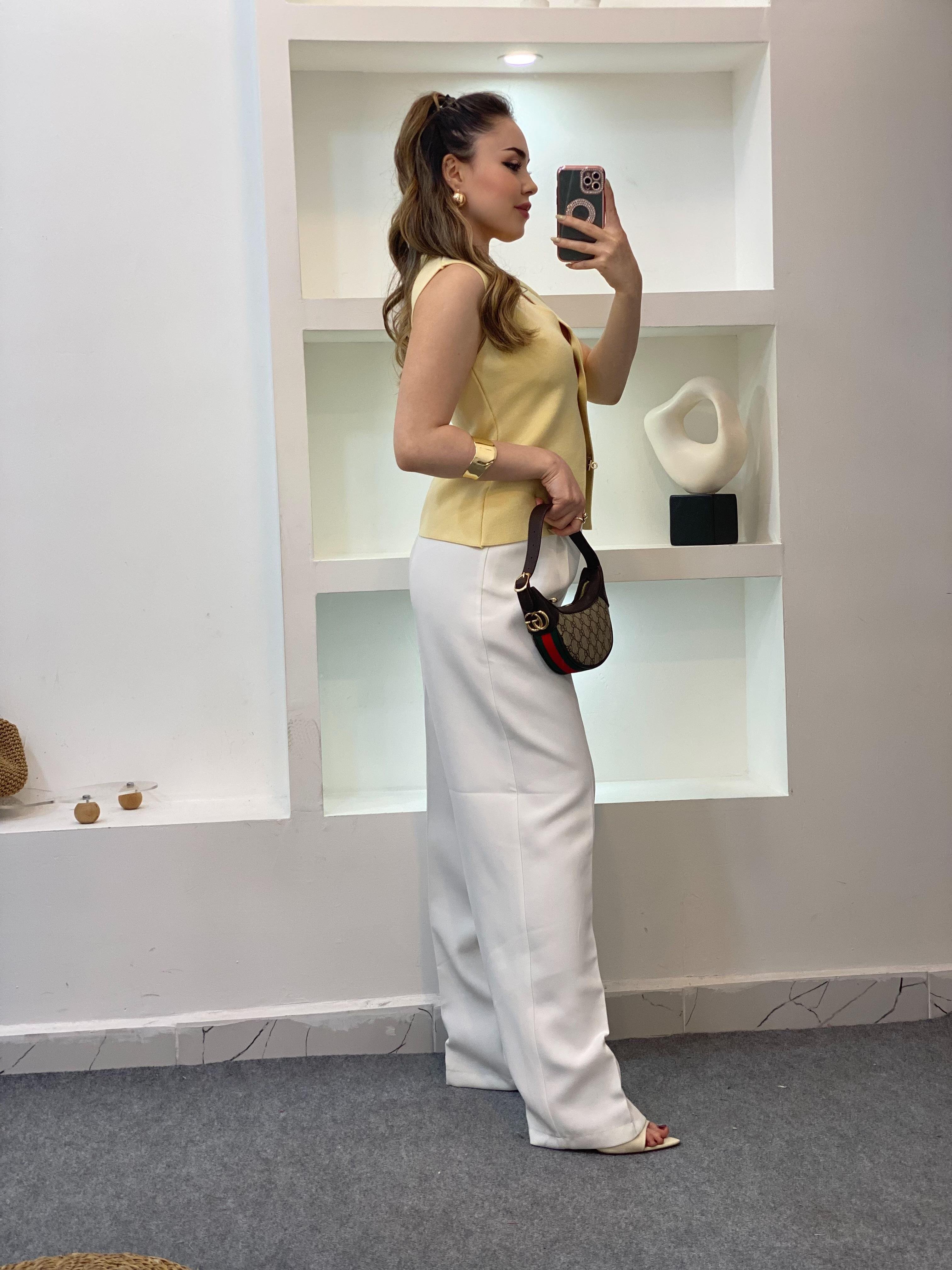 Sarı Q Marka Çelik Triko Yelek