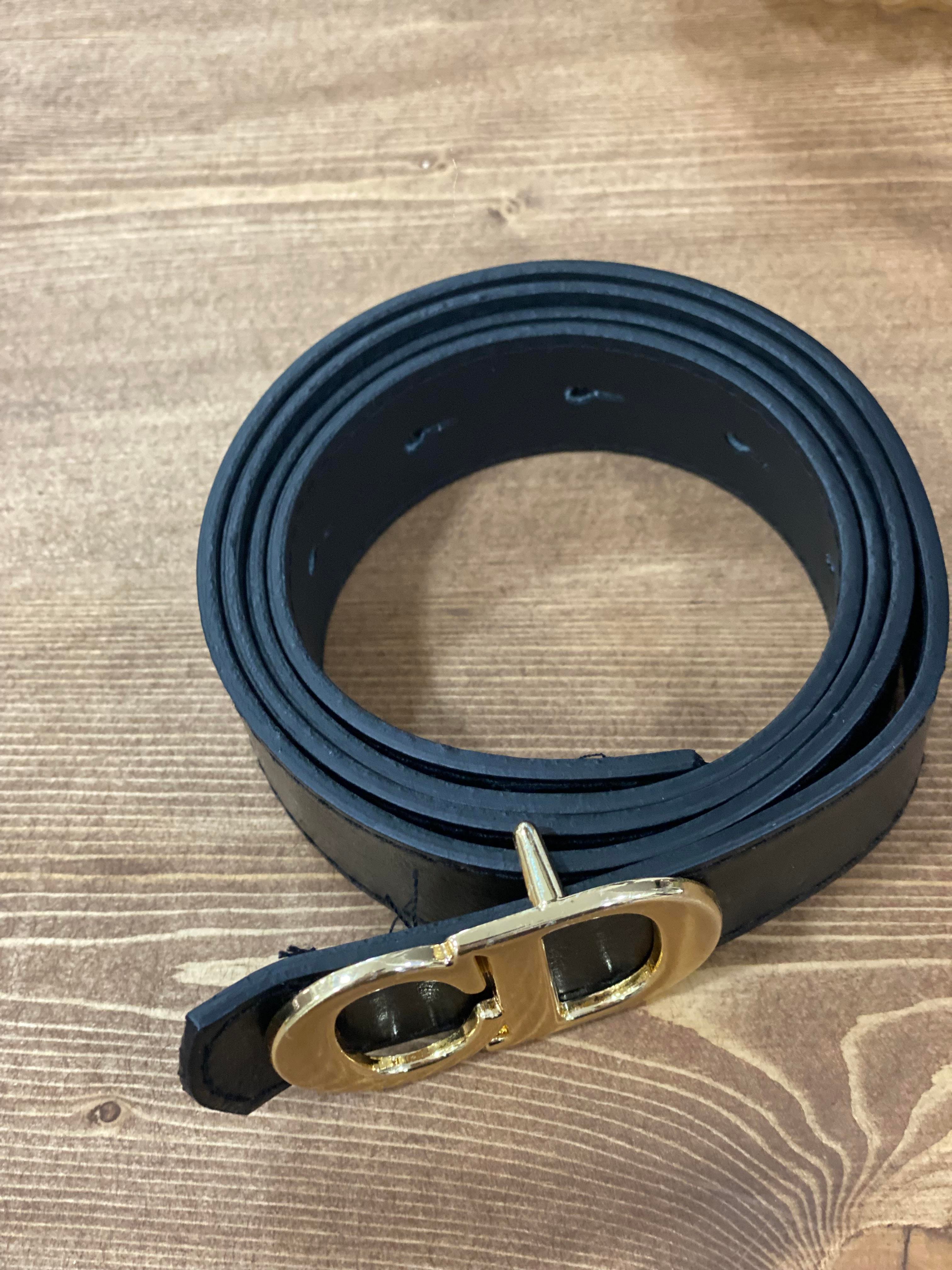 Siyah CD Gold Tokalı Kemer