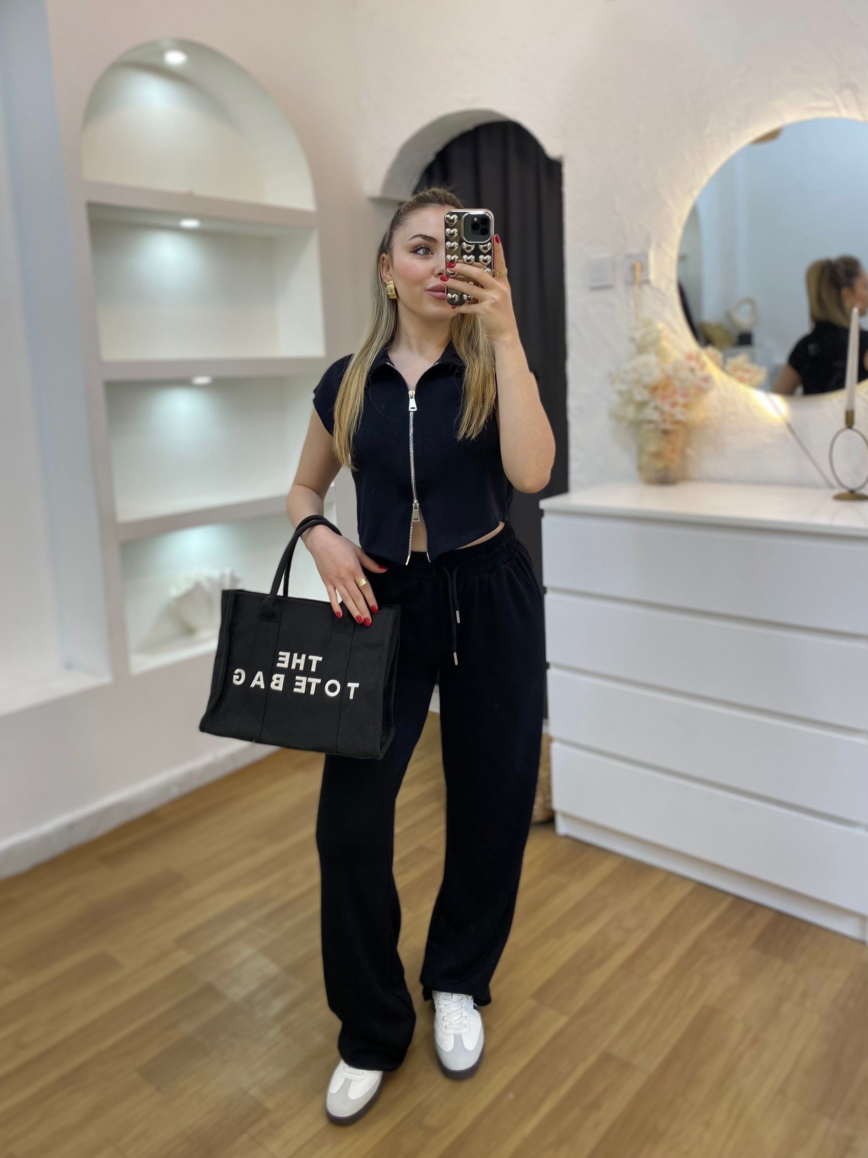 Siyah Fermuarlı Model Modal Takım