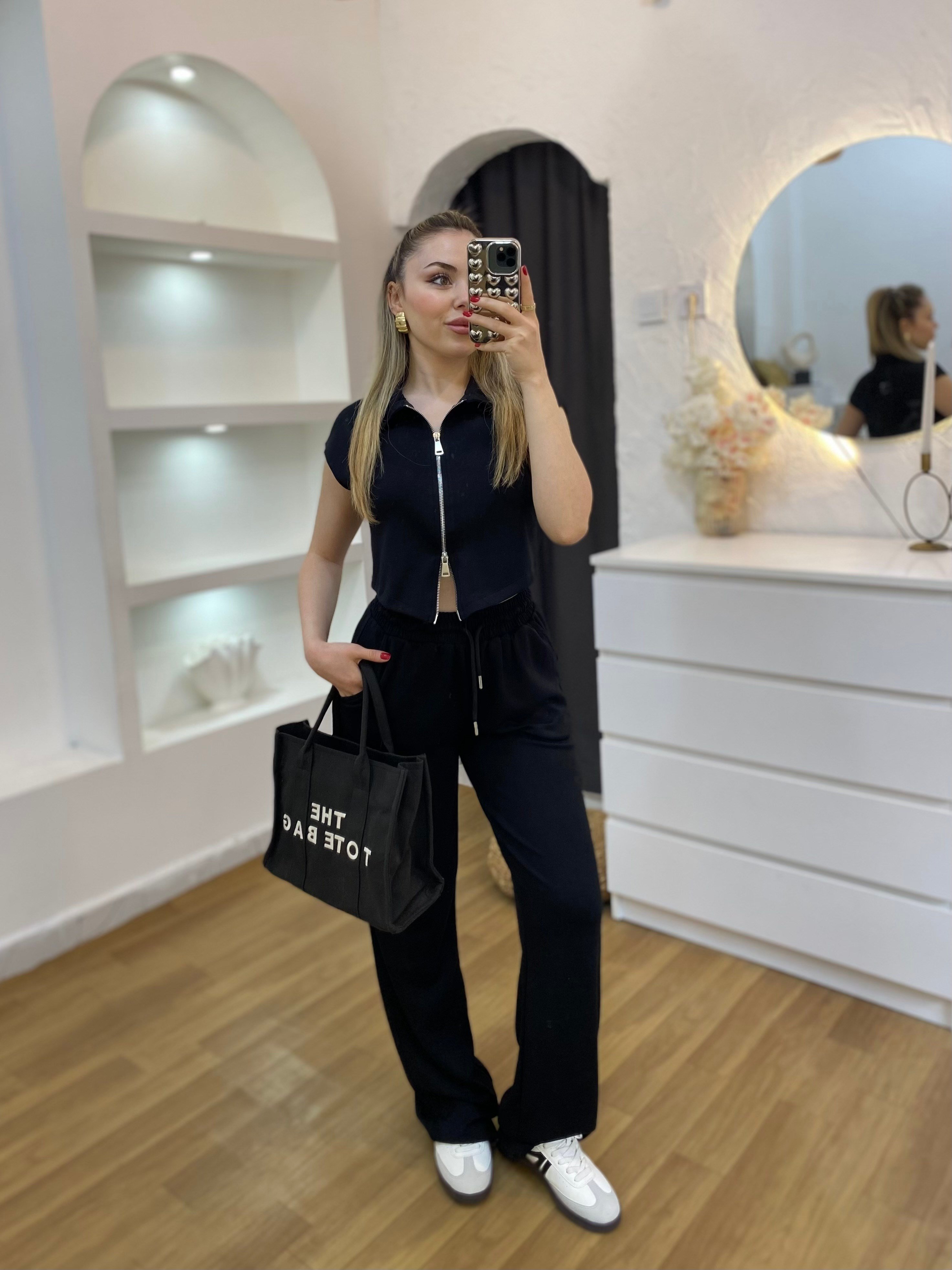 Siyah Fermuarlı Model Modal Takım
