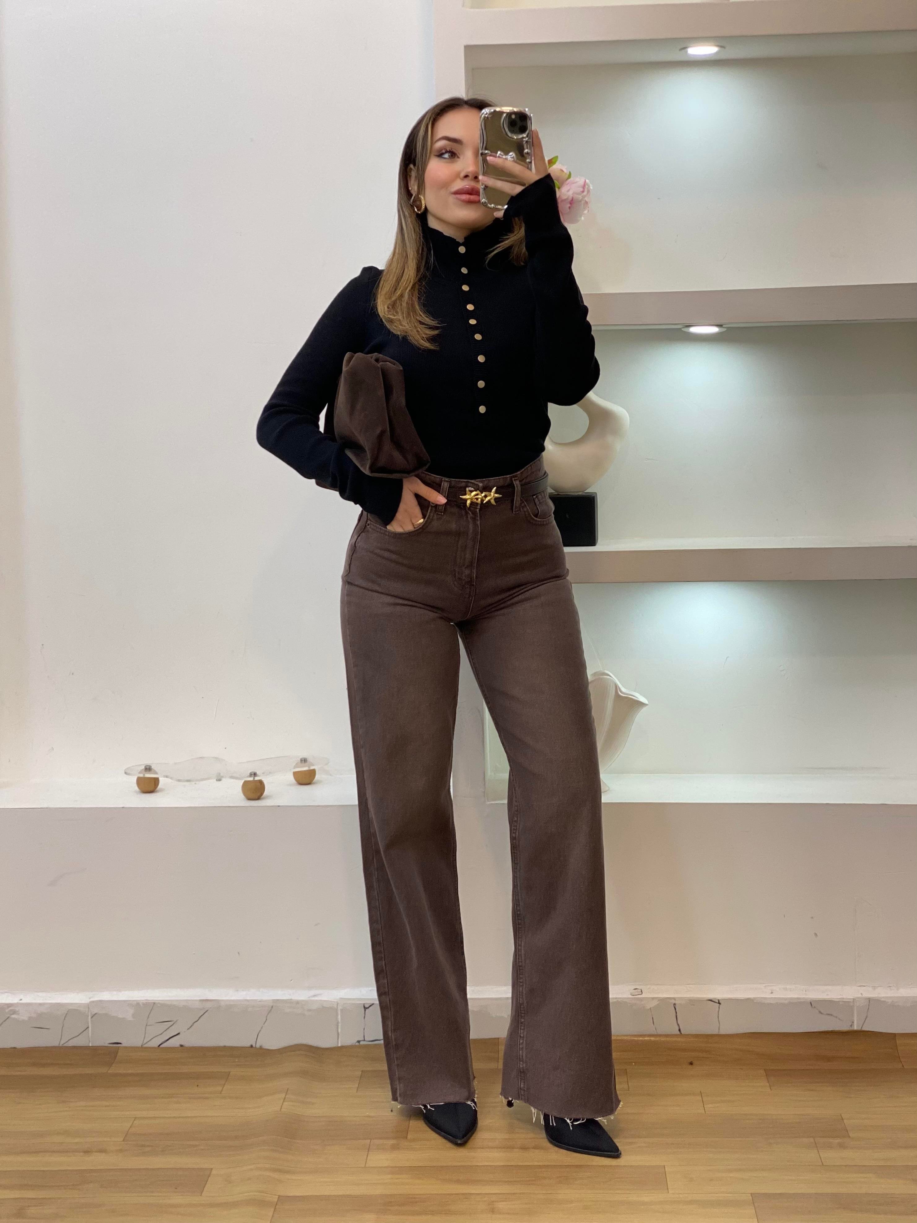 Siyah Önü Çıtçıtlı Model Kazak