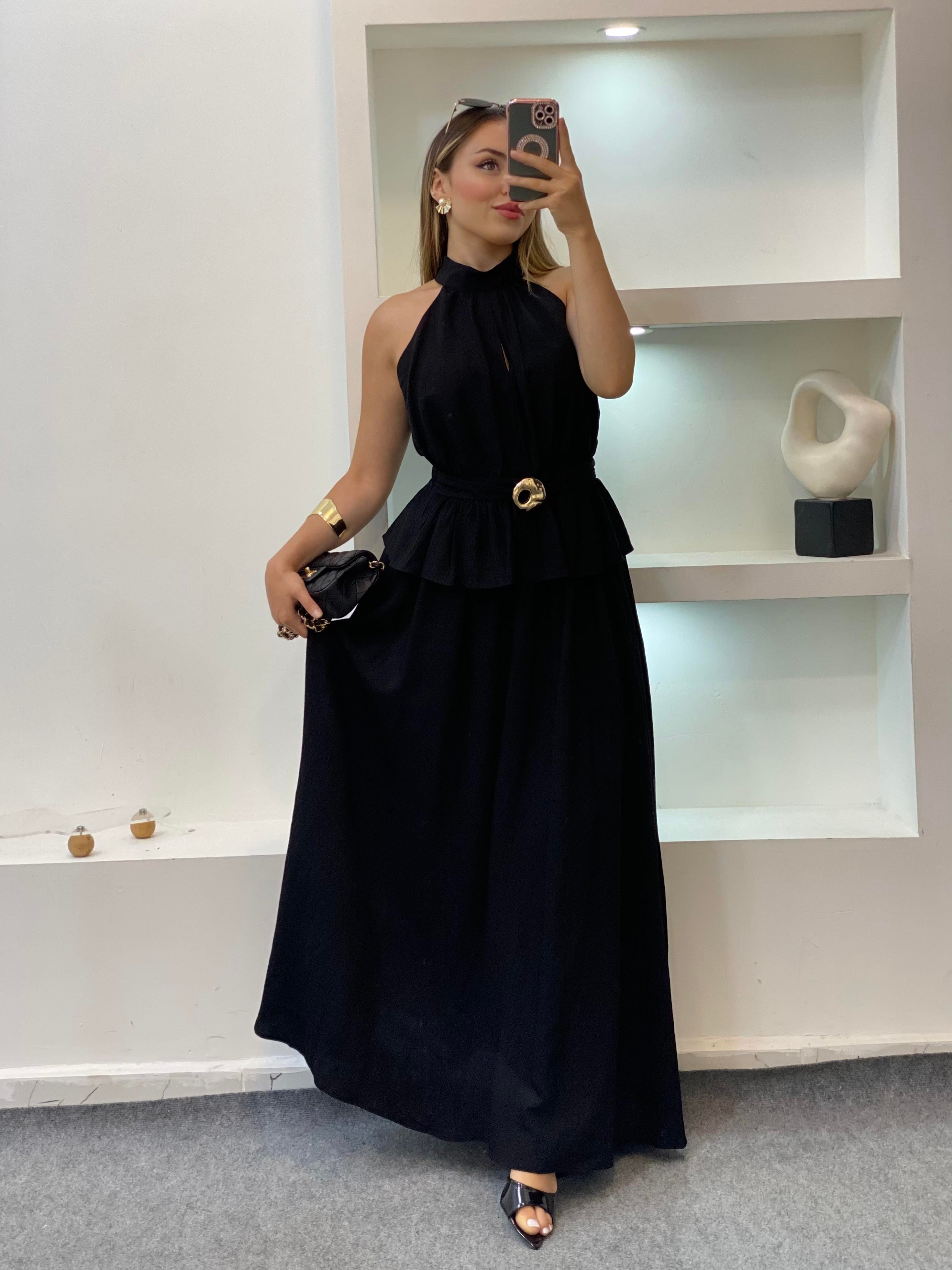 Siyah Premium Kalite Bluz Etek Takım