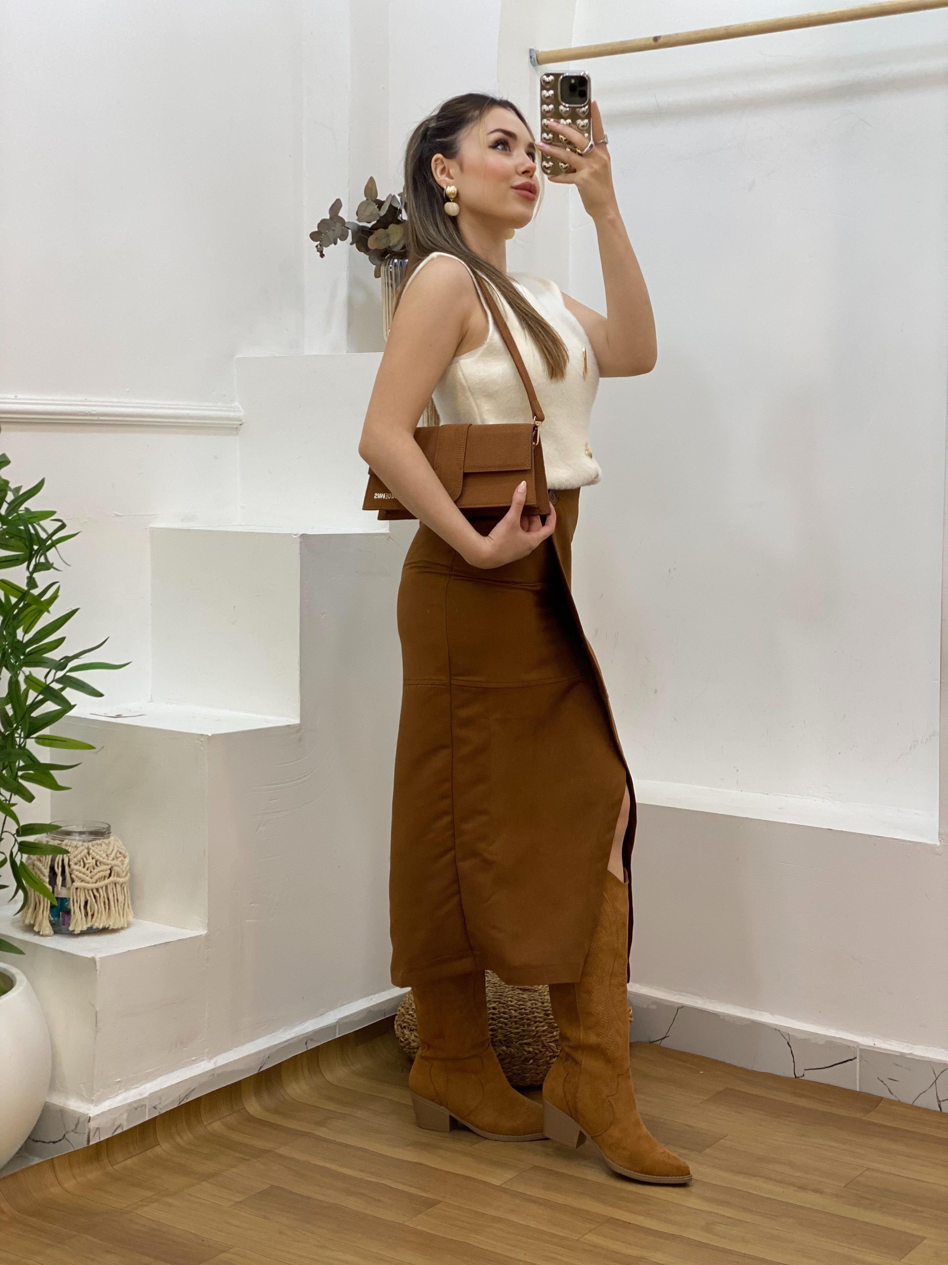 Taba Süet Anvelop Etek