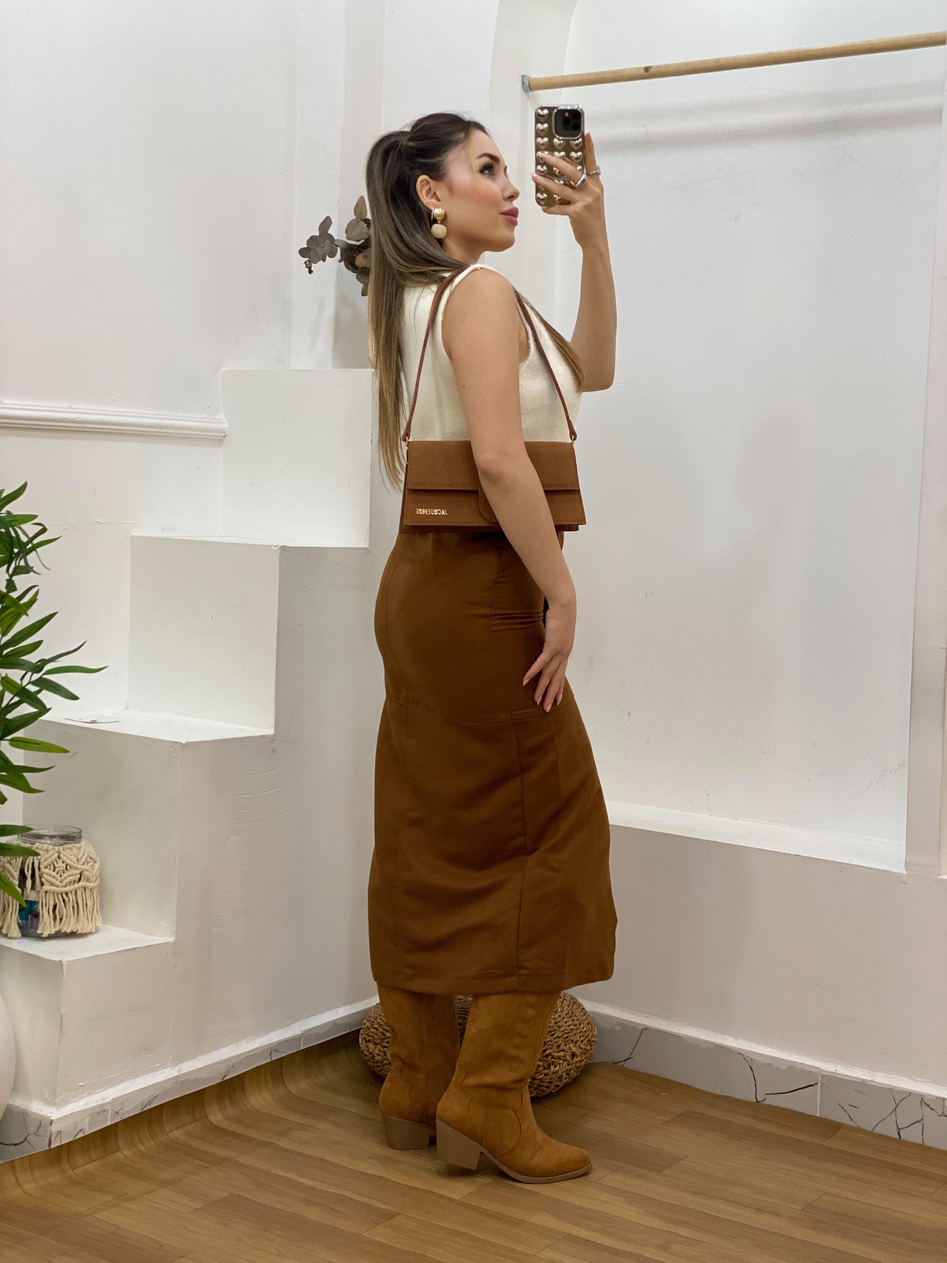 Taba Süet Anvelop Etek