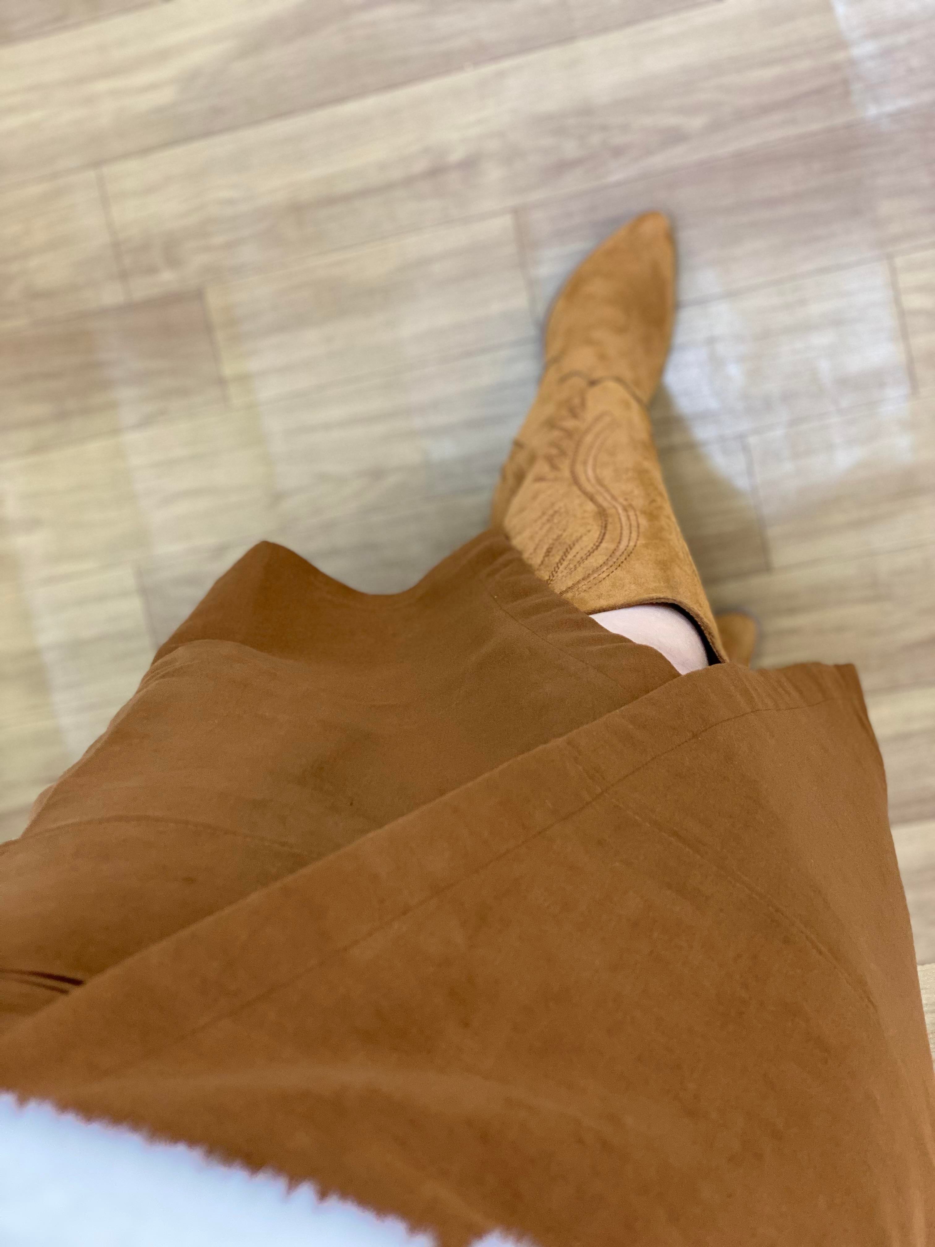 Taba Süet Anvelop Etek