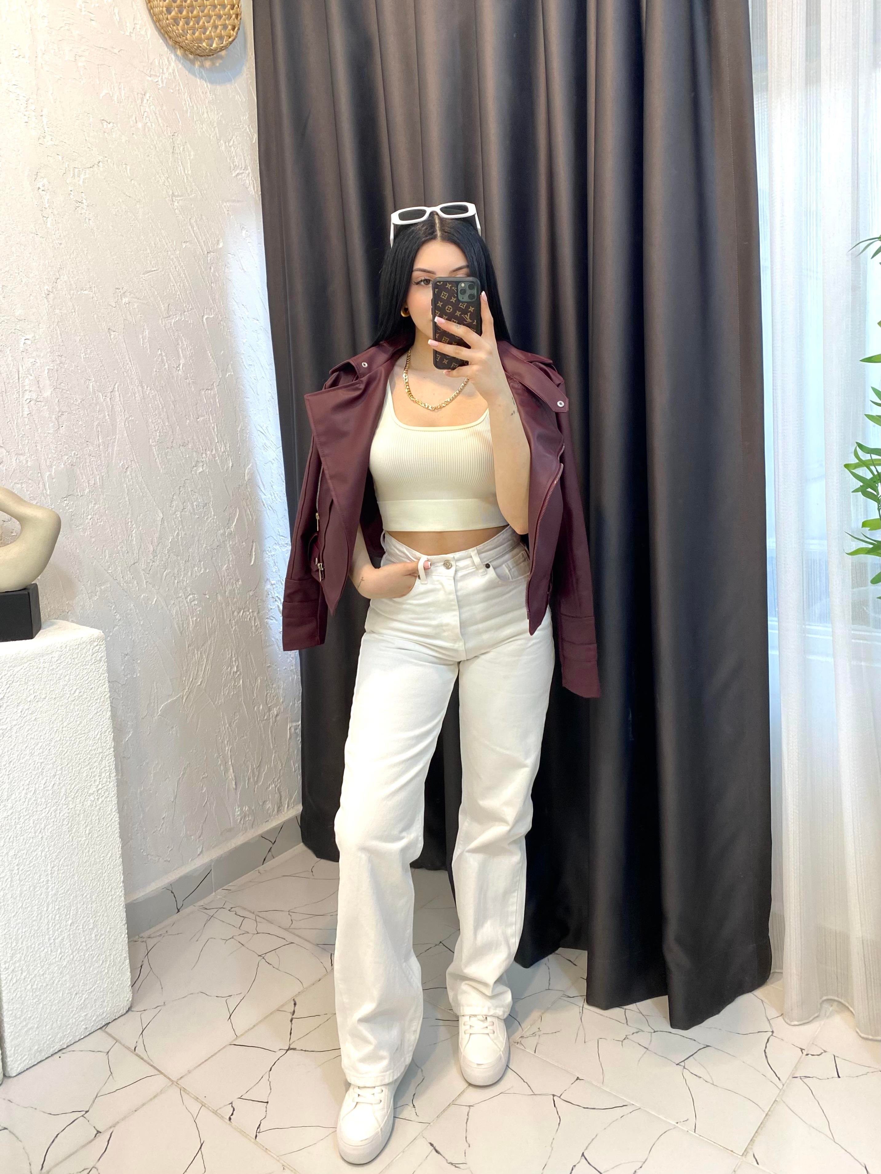 ZR Marka Beyaz Straight Jean 