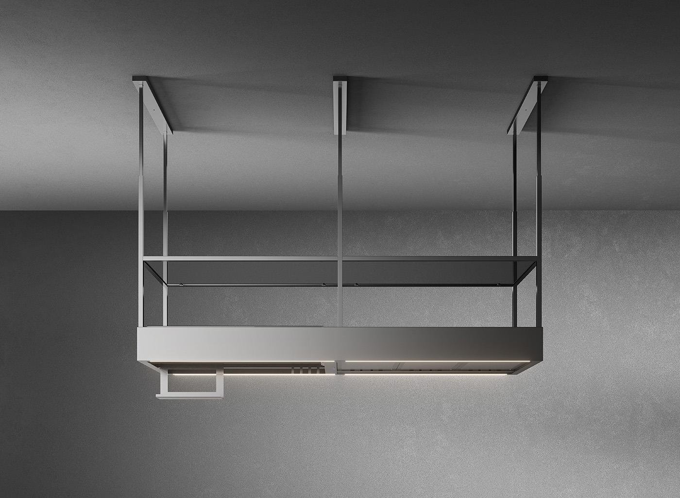 Falmec Spazio Ada Davlumbaz Paslanmaz Çelik 180 cm 600m/h