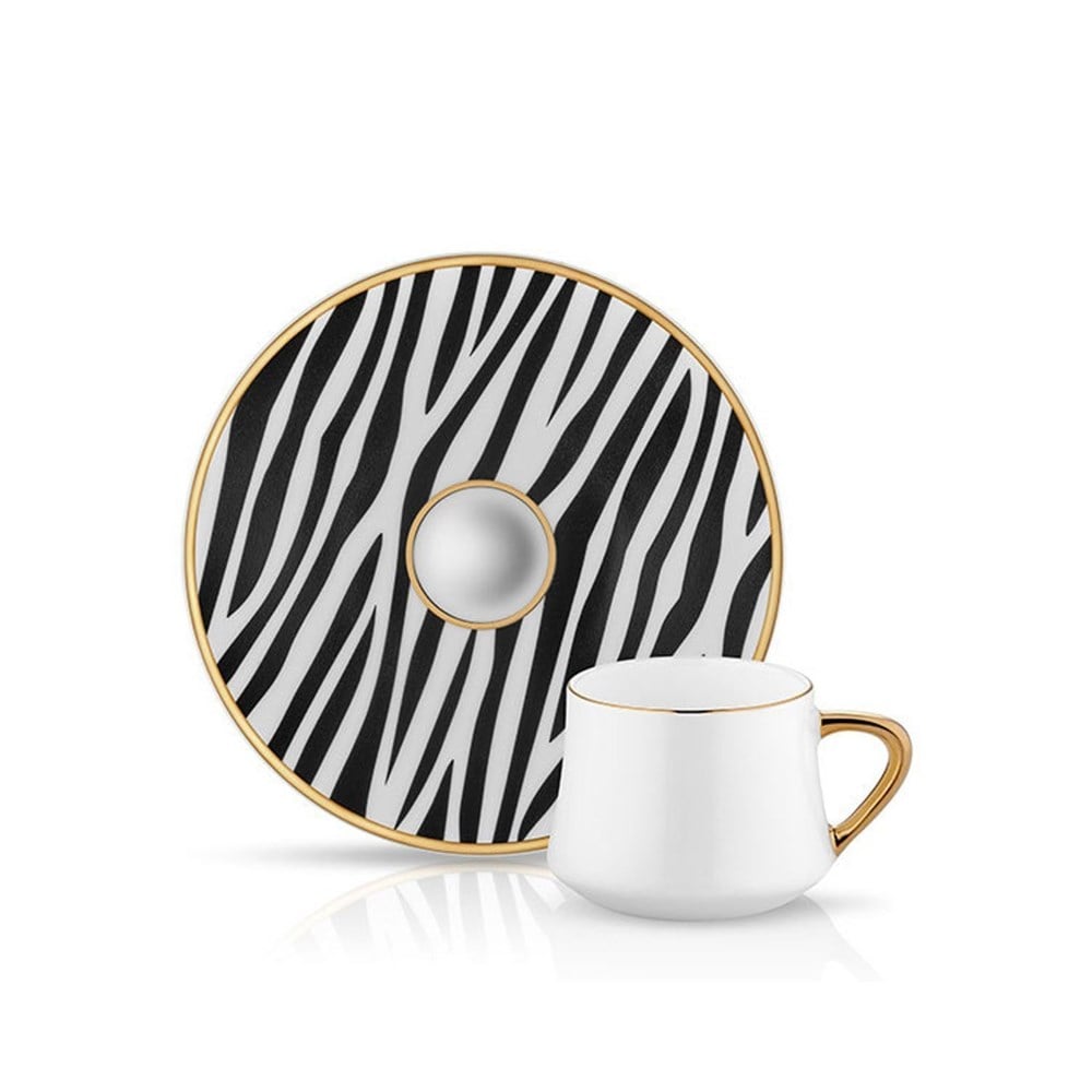 Koleksiyon Türk Kahvesi fincanı Zebra 6'lı