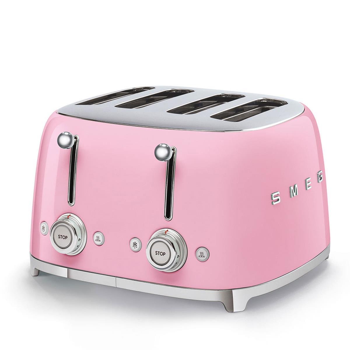SMEG 4X4 DİLİMLİ PEMBE EKMEK KIZARTMA MAKİNESİ TSF03PKEU