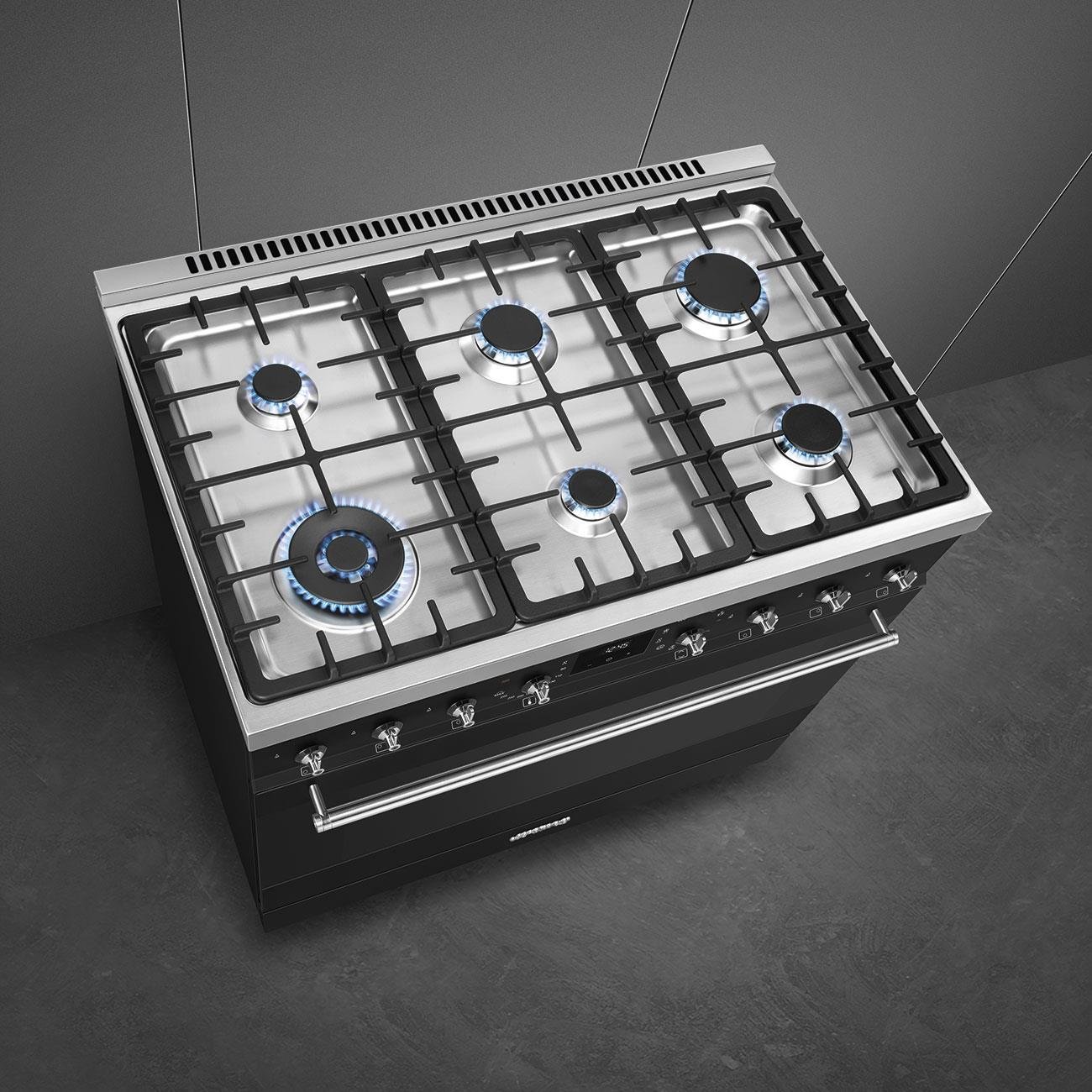 SMEG C9GMMB2 KLASİK MAT SİYAH KUZİNE FIRIN