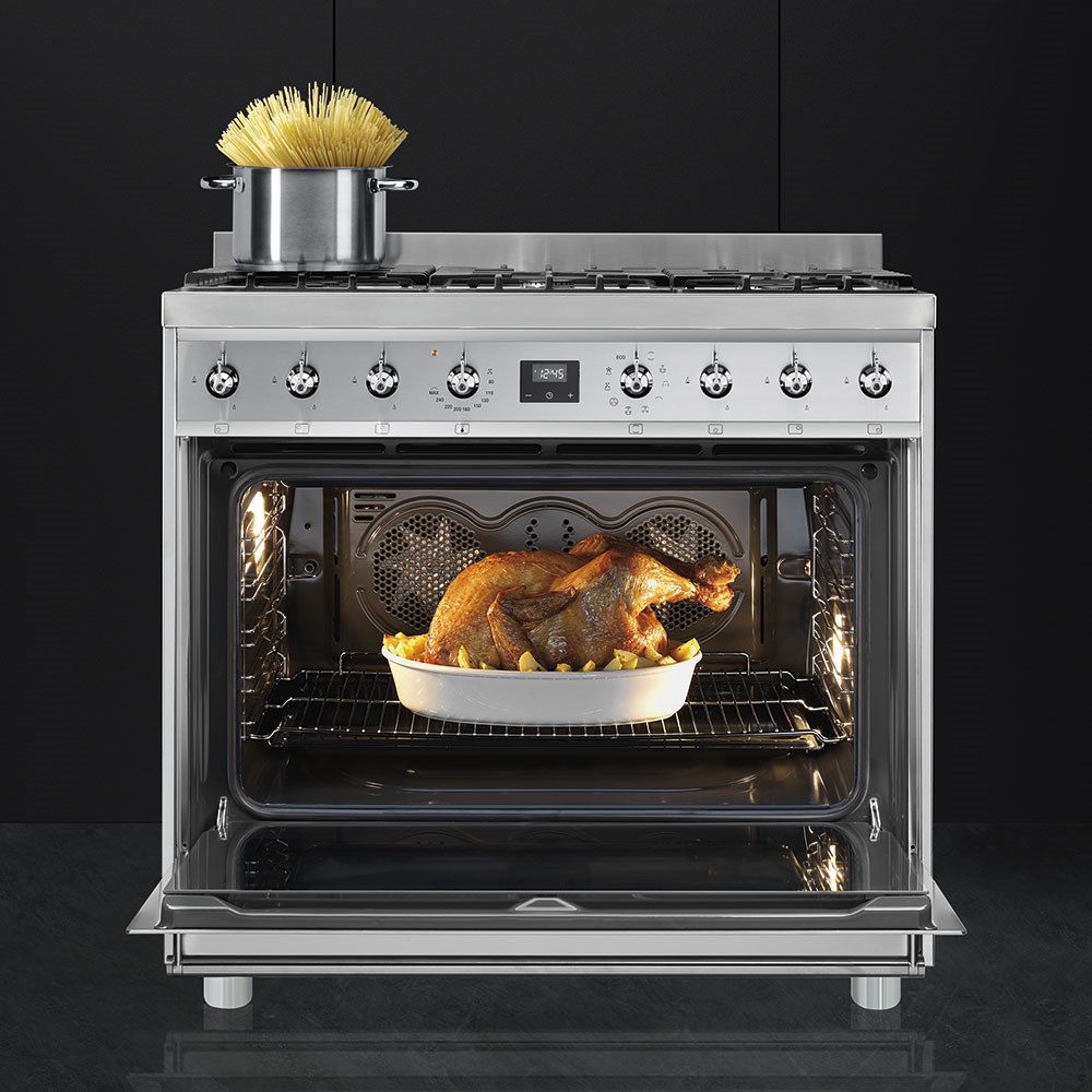 SMEG C9GMX9 KLASİK ÇELİK 90 CM KUZİNE