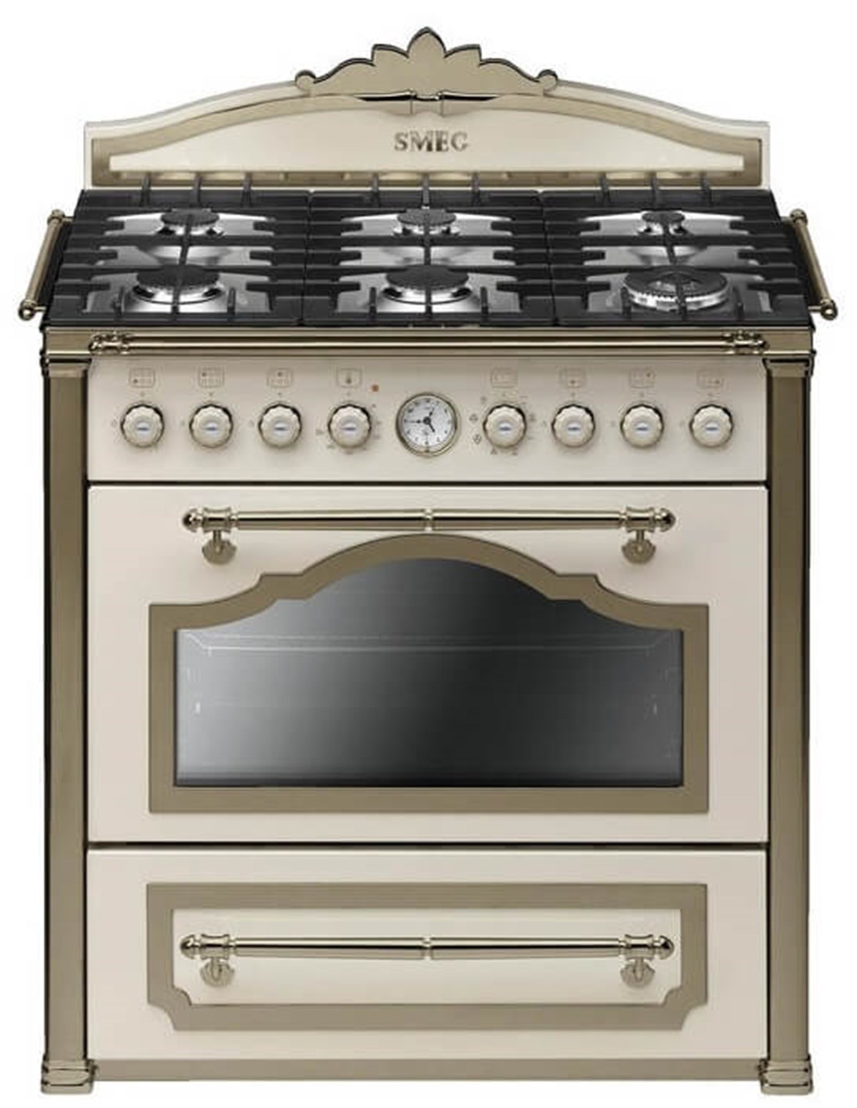 SMEG CC9GPO COTRİNA RUSTİK ESTETİK KREM 90 CM KUZİNE FIRIN