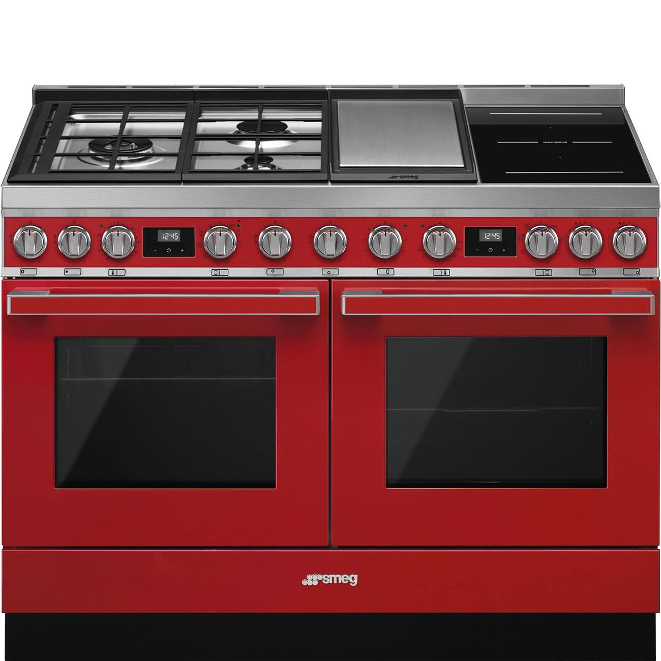 SMEG CPF120IGMPR PORTOFİNO KIRMIZI PİROLİTİK KUZİNE FIRIN