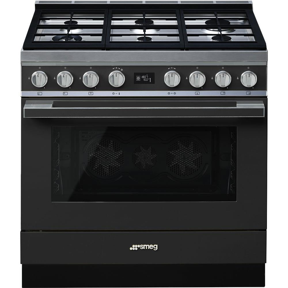 SMEG CPF9GPAN PORTOFİNO PİROLİTİK ANTRASİT KUZİNE FIRIN