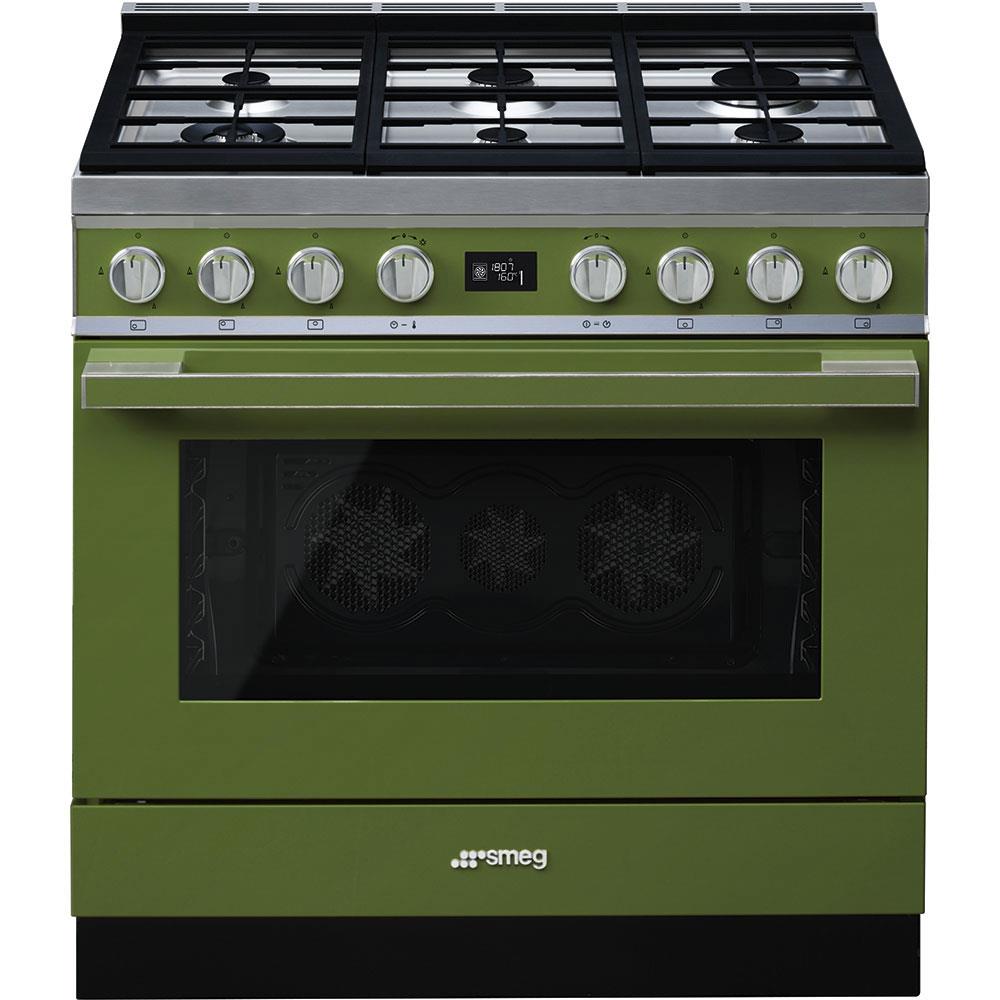 SMEG CPF9GPOG PORTOFİNO PİROLİTİK ZEYTİN YEŞİLİ KUZİNE FIRIN