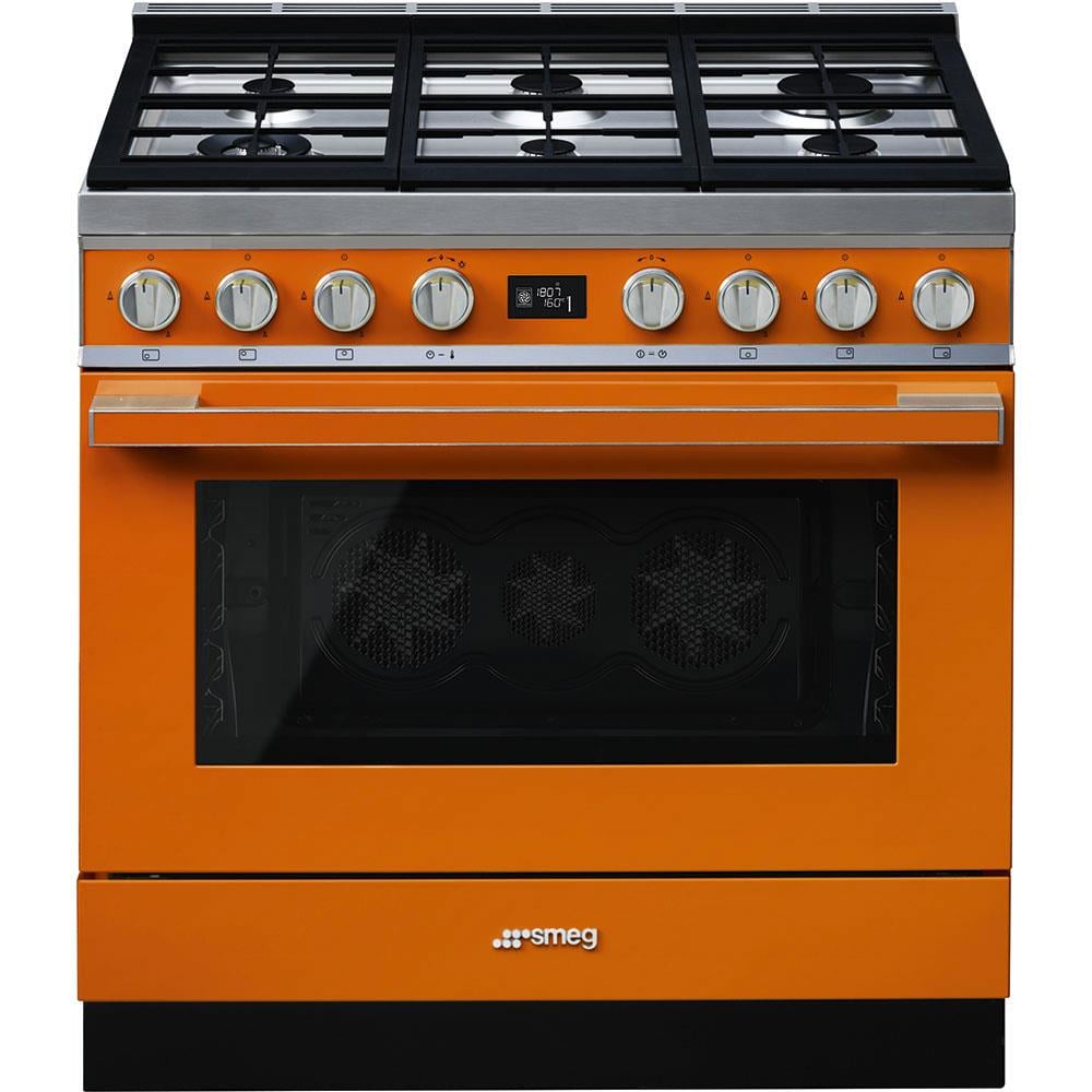 SMEG CPF9GPOR PORTOFİNO PİROLİTİK TURUNCU KUZİNE 