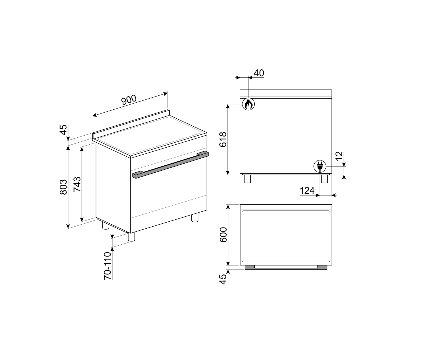 SMEG CPF9GPWH PORTOFİNO PİROLİTİK ANTRASİT KUZİNE FIRIN