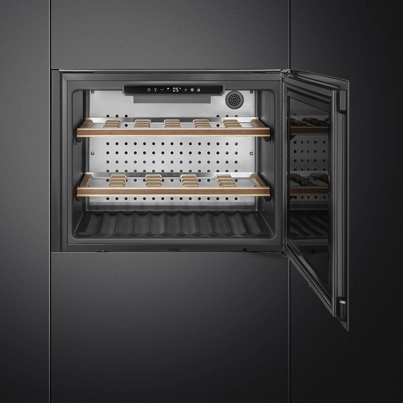 SMEG CVI121B3 LİNEA DEEP BLACK ANKASTRE ŞARAP DOLABI