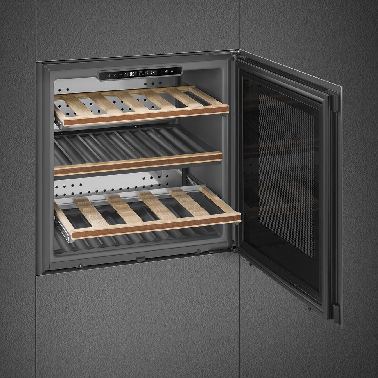 SMEG CVI12B3 LİNEA DEEP BLACK ANKASTRE ŞARAP DOLABI