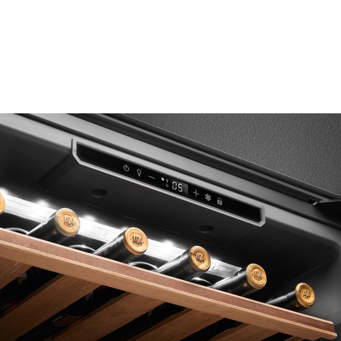 SMEG CVI621NR3 DOLCE STİL NOVO SİYAH CAM BAKIR ESTETİK ANKASTRE ŞARAP SOĞUTUCU