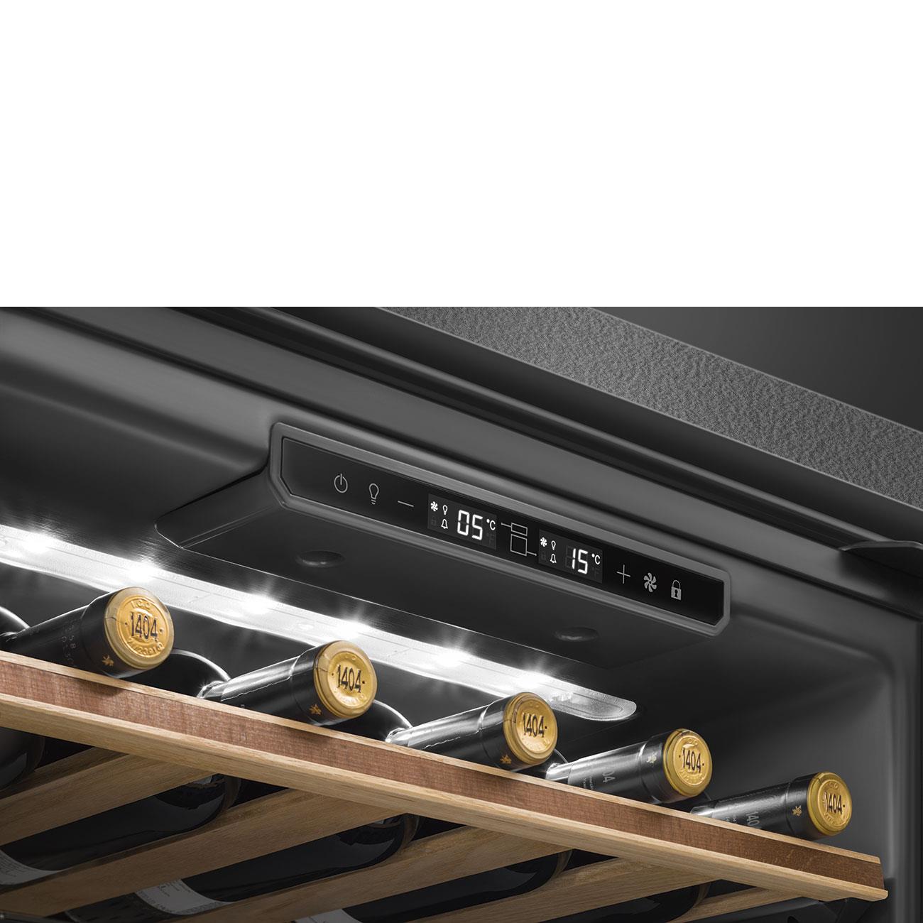 SMEG CVI638RN3 DOLCE STİL NOVO SİYAH CAM ANKASTRE ŞARAP SOĞUTUCU